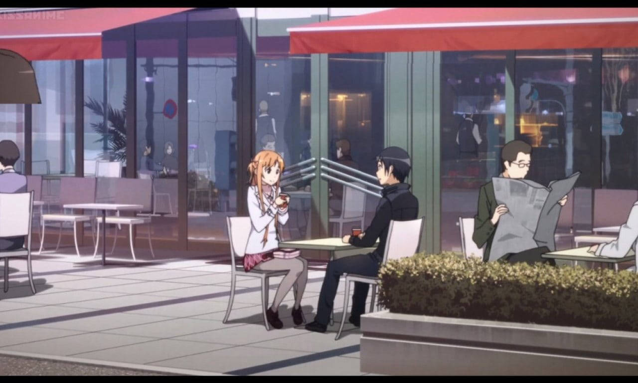 Romantic Anime Couples Kirito Asuna Date Background