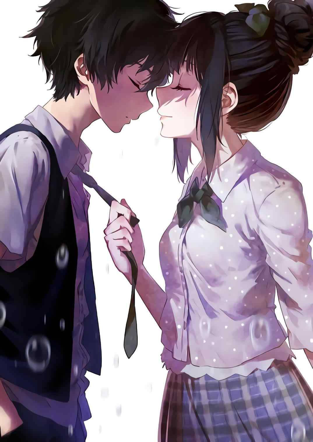 Romantic Anime Couples Mitsuha Taki Tie Pull