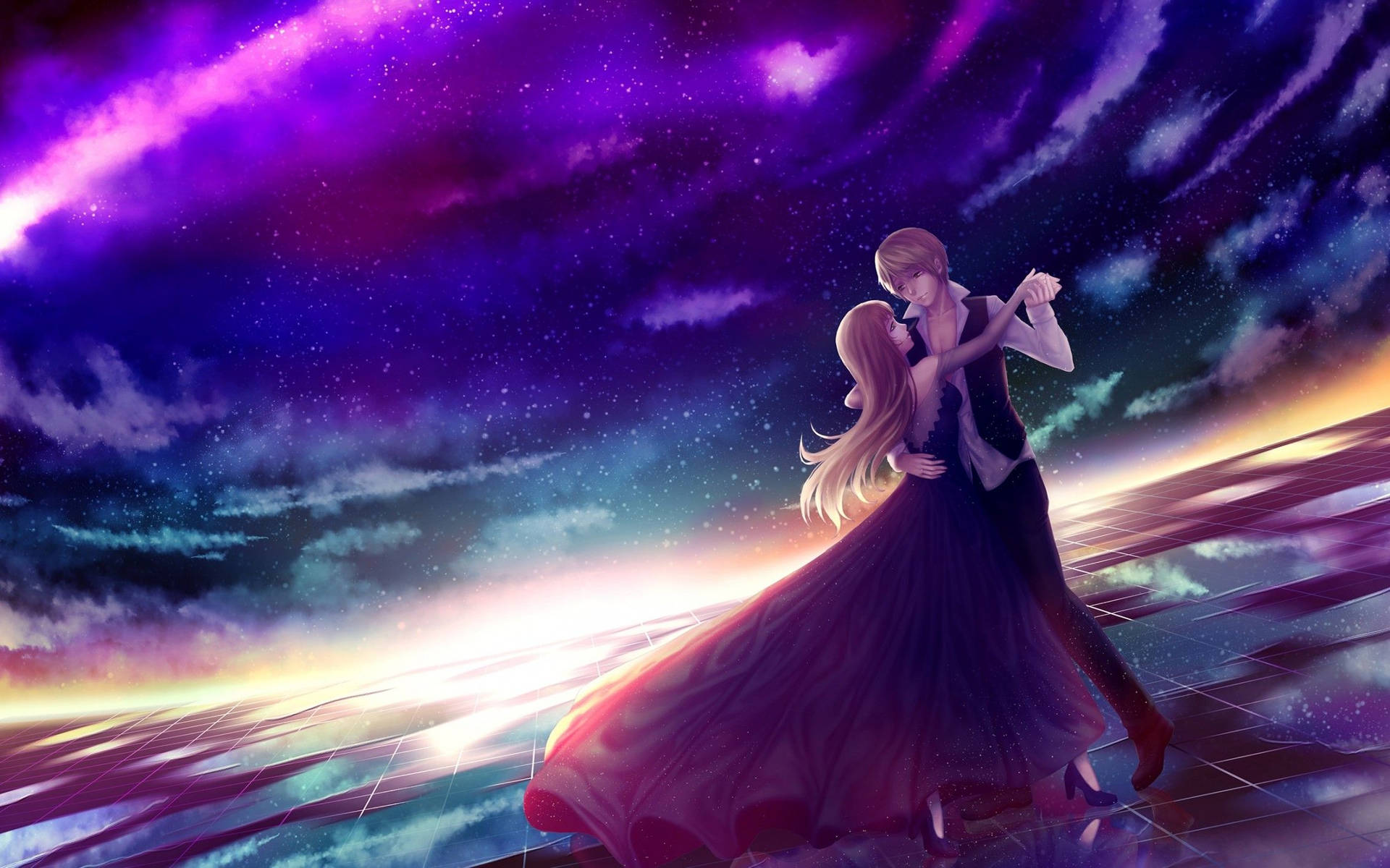Romantic Anime Dance Background