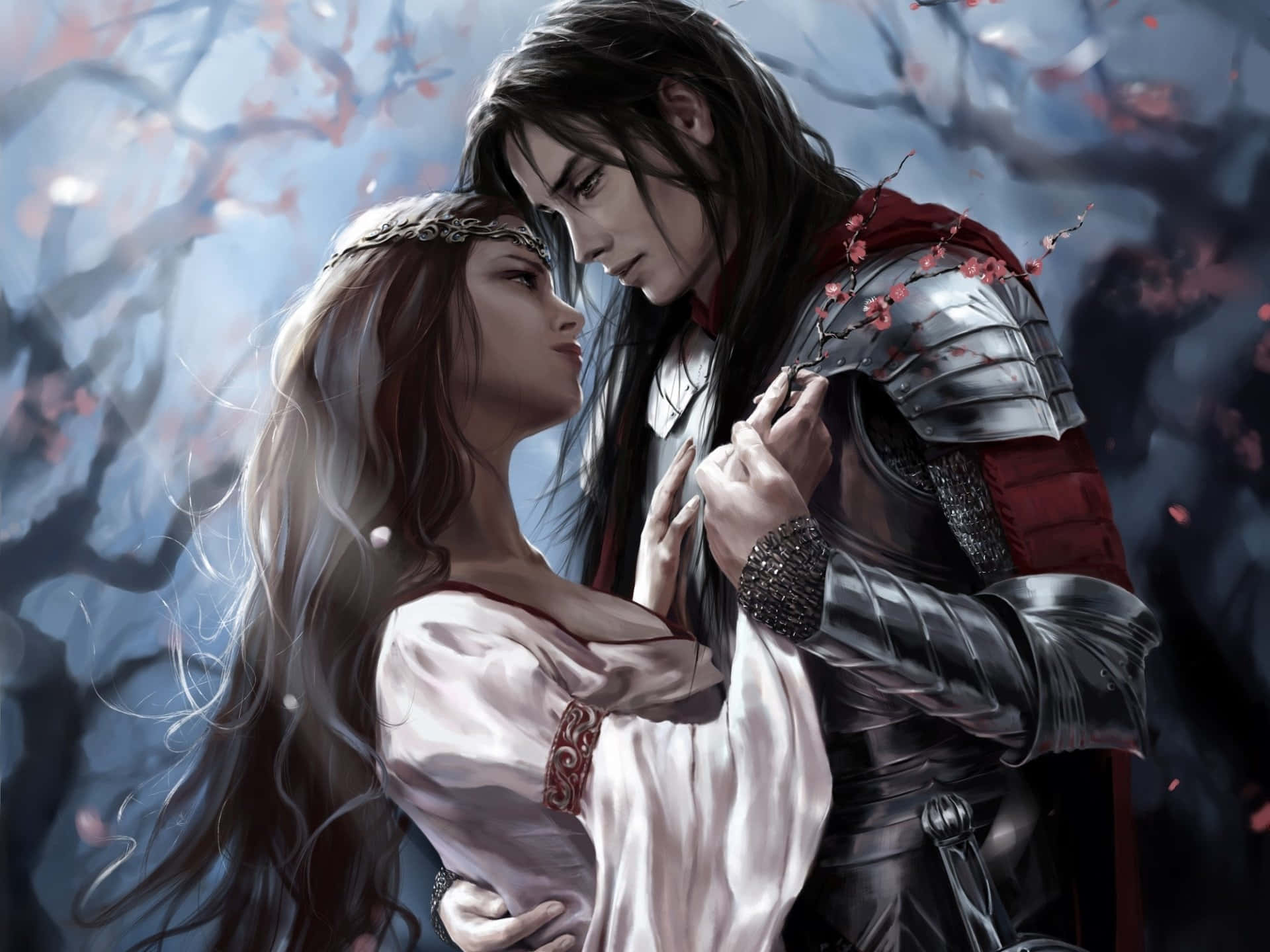 Romantic Couple Knight Background