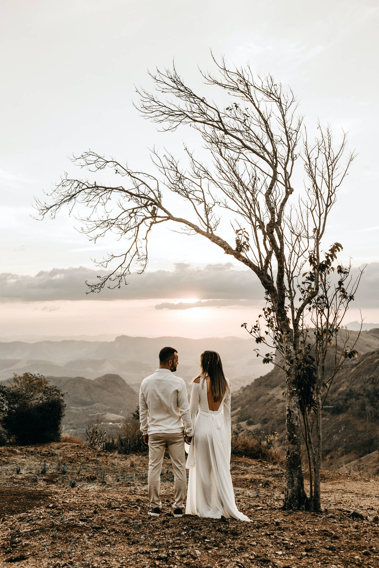 Romantic Couple Prenup On Barren Mountain