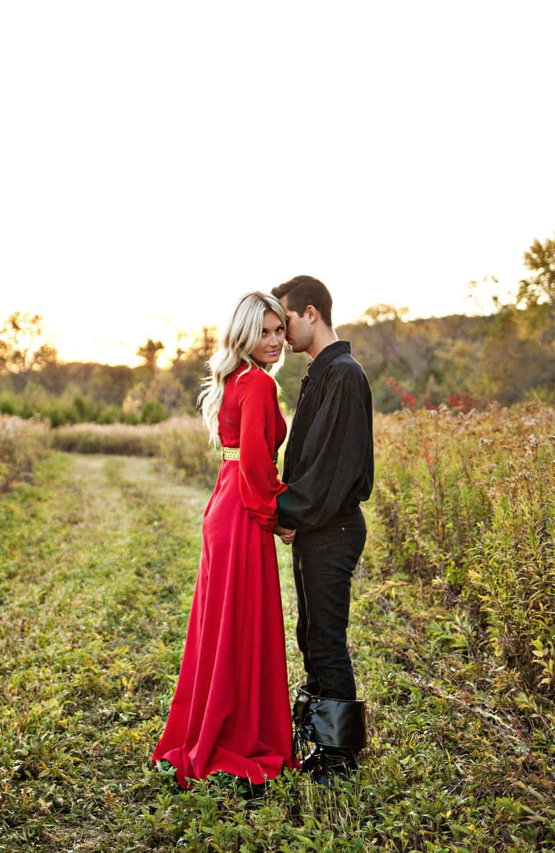 Romantic Couple Sunset Field.jpg Background