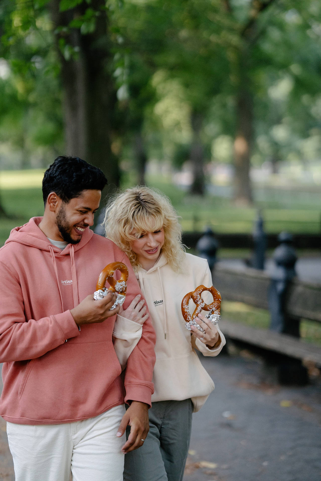 Romantic Date With Pretzels Background