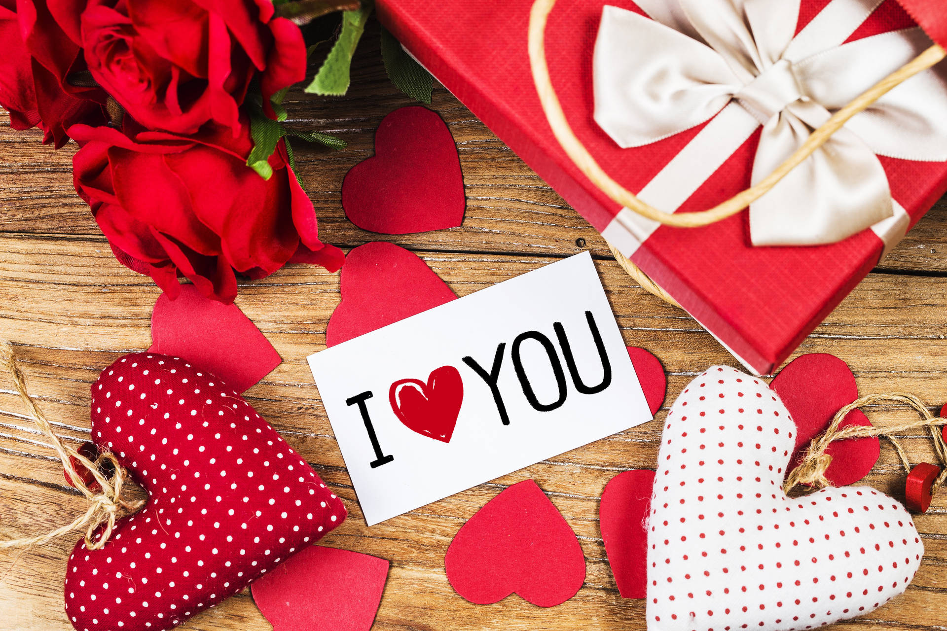 Romantic Love Flowers And Gifts Background
