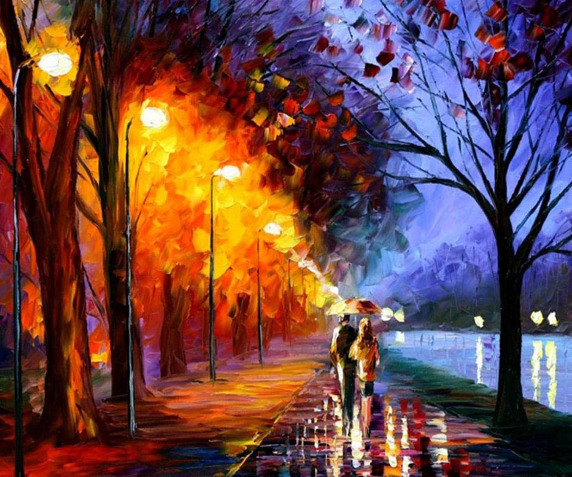 Romantic Love Painting Background