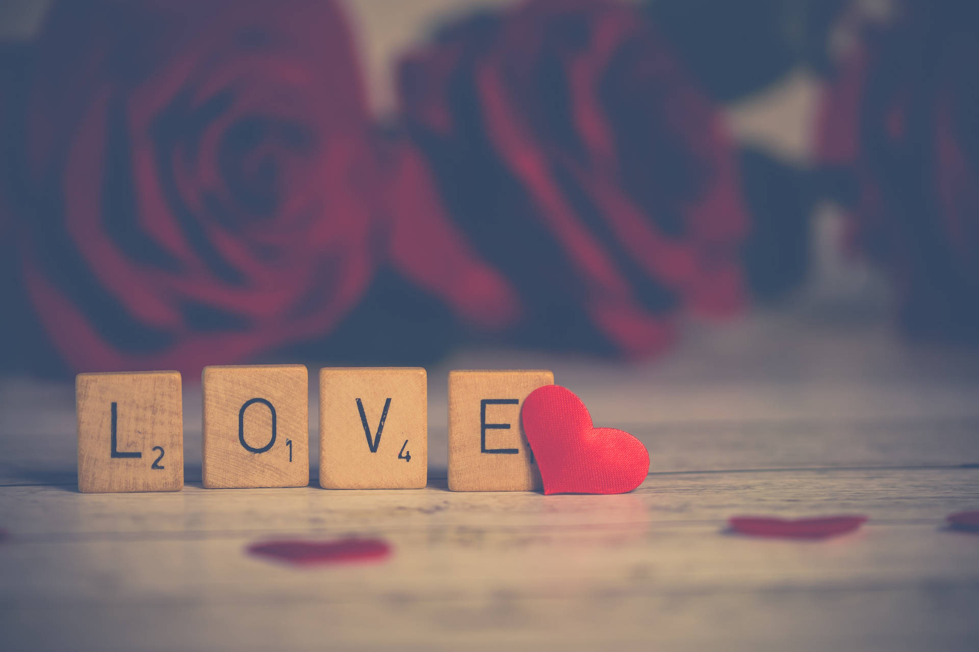 Romantic Love Scrabble Background