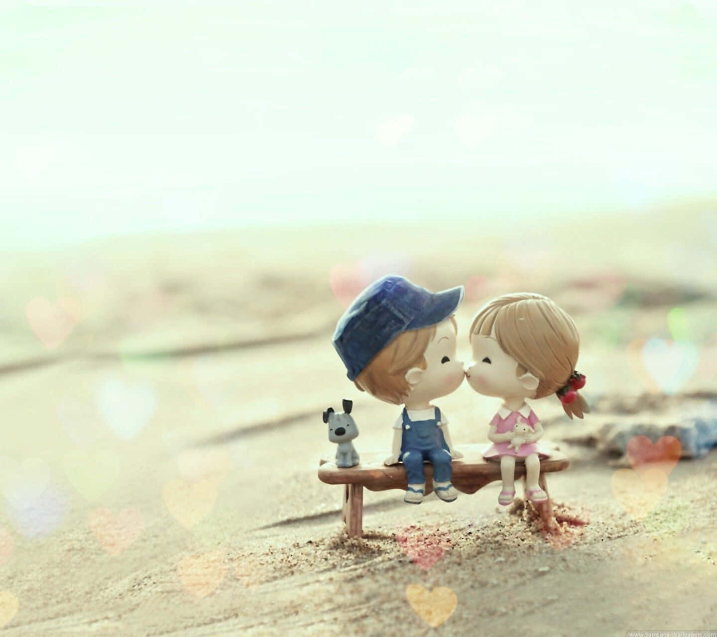 Romantic Miniature Kids Background
