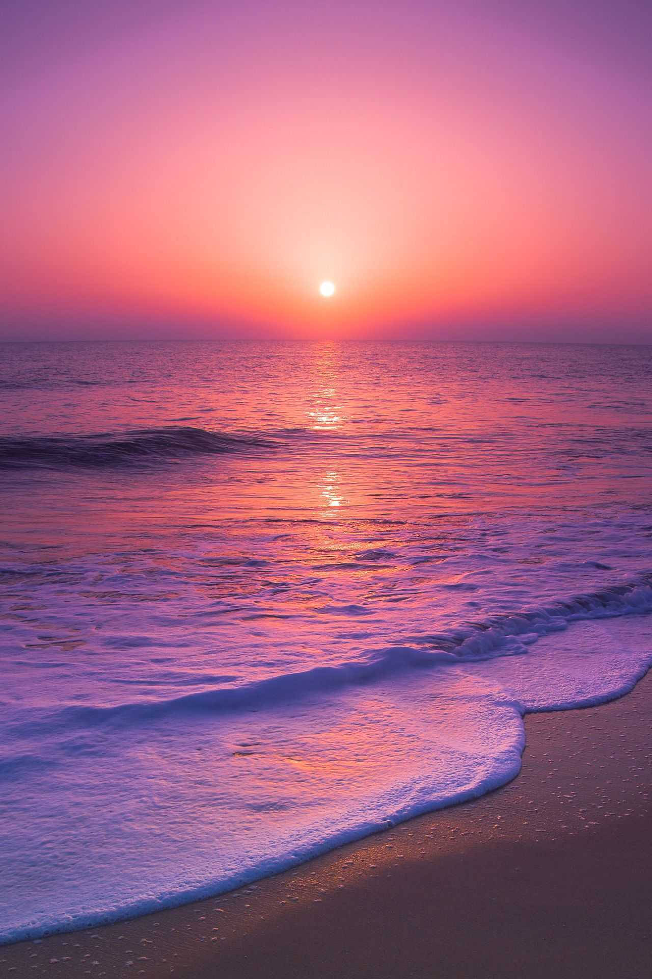 Romantic Pink Sunset Background