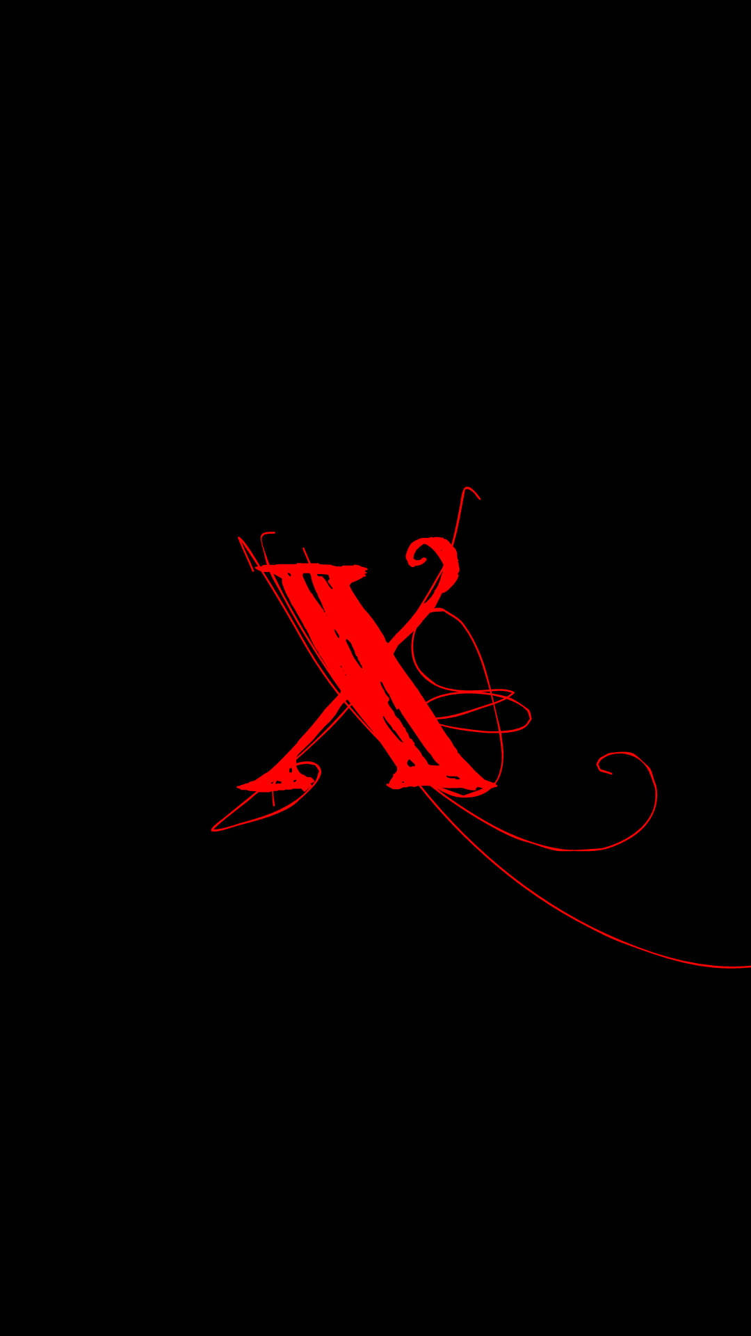 Romantic Red Letter X Background