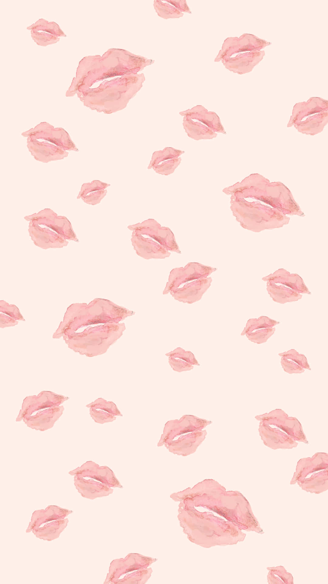 Romantic Rosy Pink Lips For Valentine's Day Background