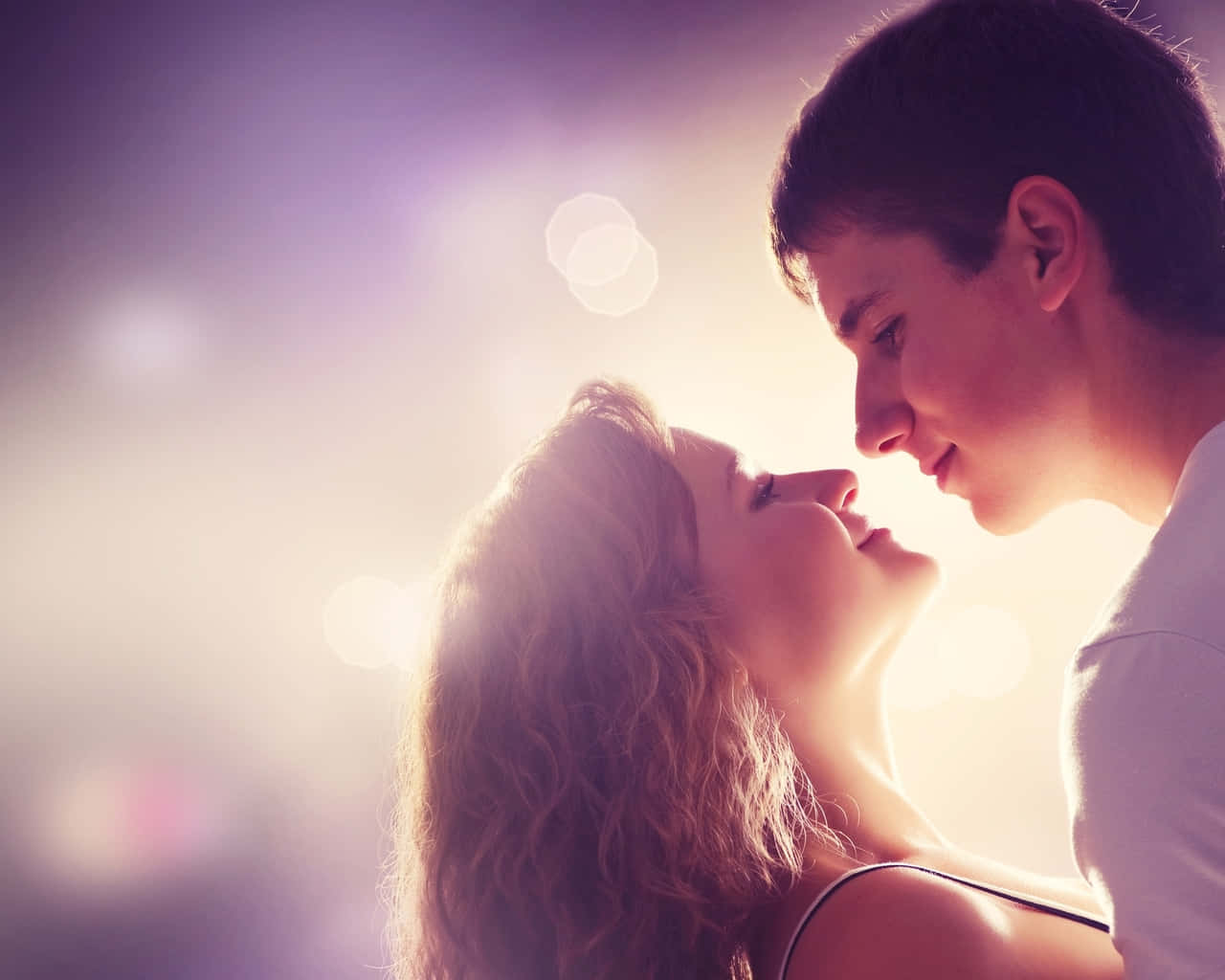 Romantic Teens Light Blur Effect Background