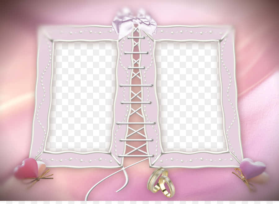 Romantic Wedding Photo Frame Background