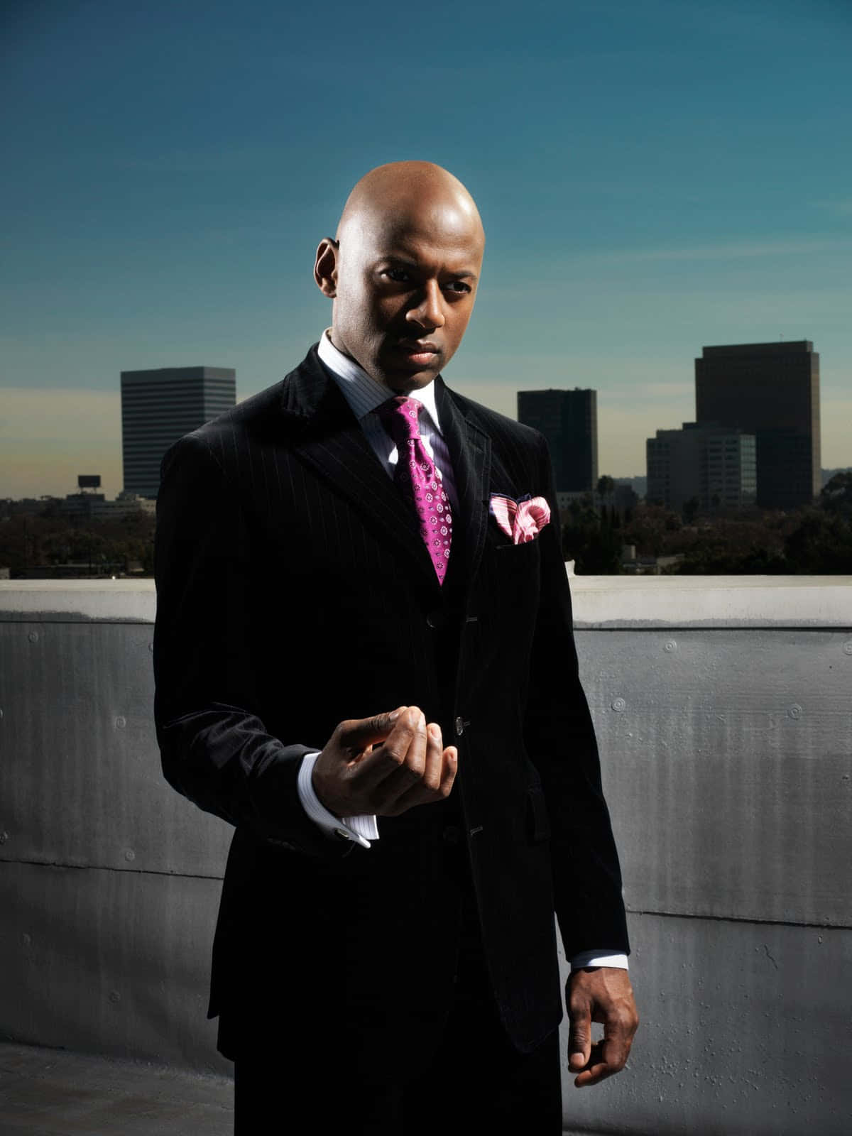 Romany Malco American Actor Wearing Tuxedo Background