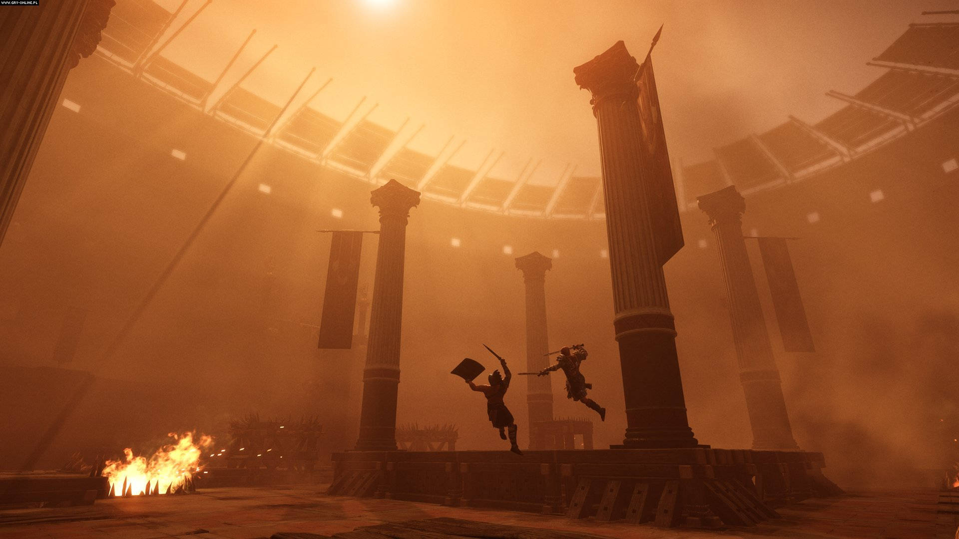 Rome 2 Gladiators In Battle Background