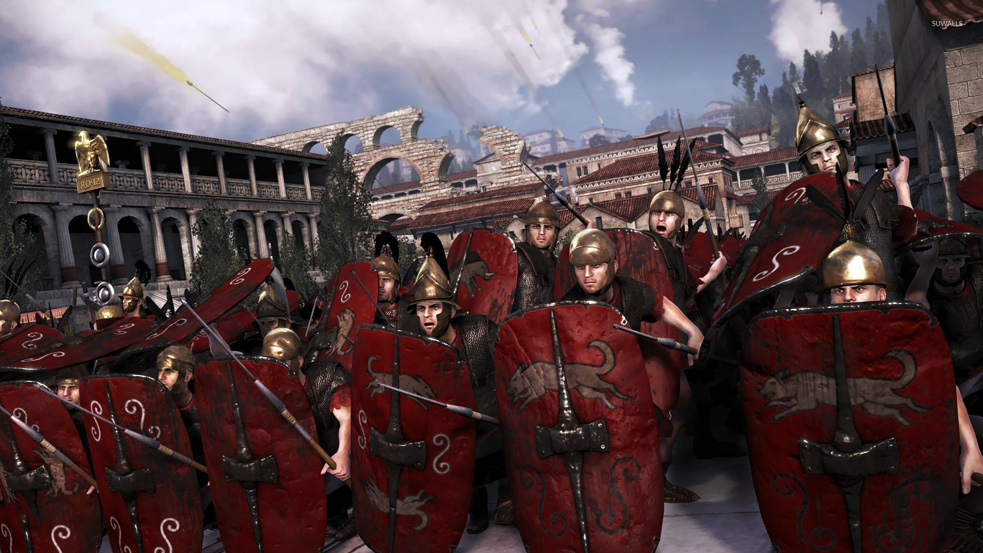 Rome Total War Red Warrior Shields