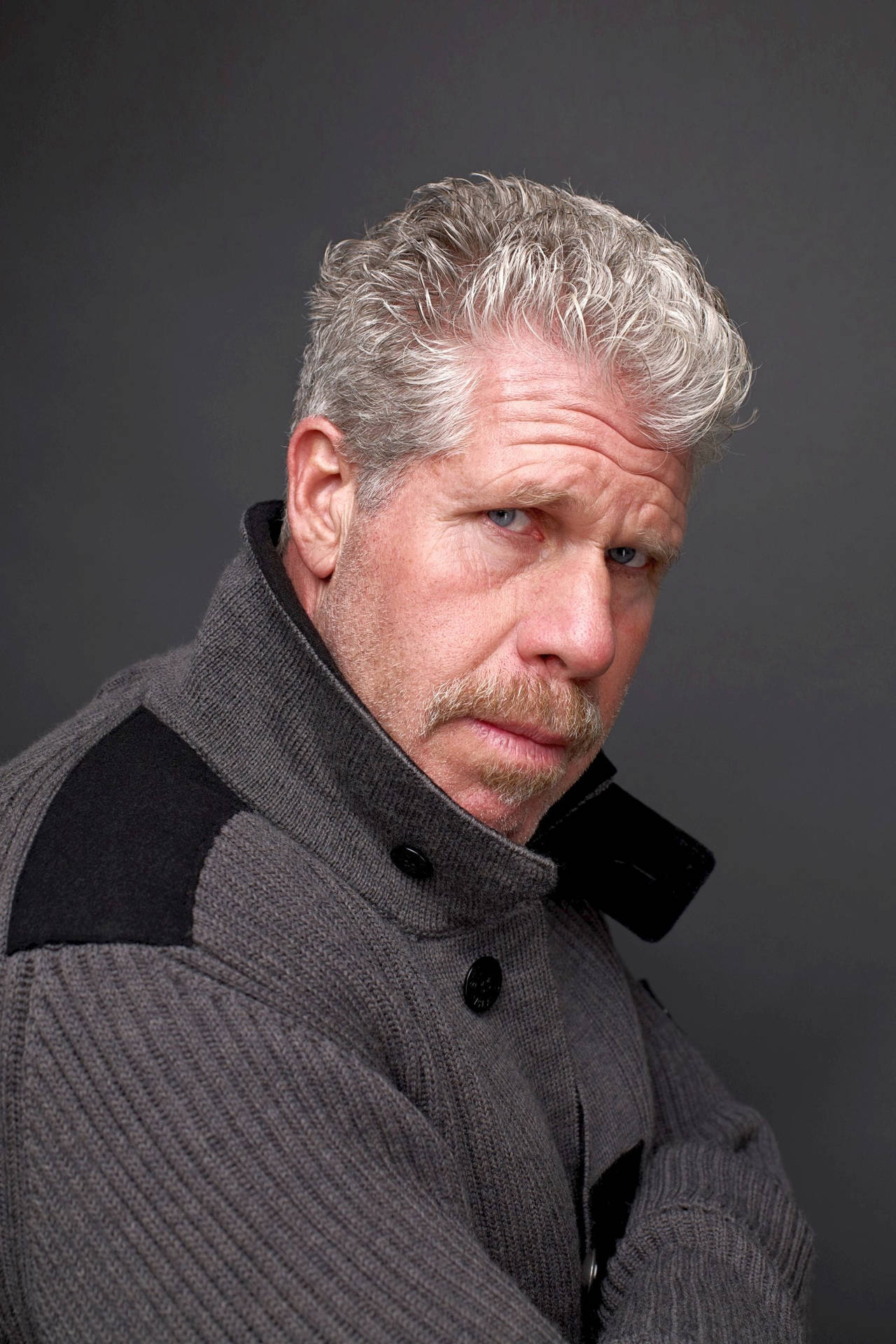 Ron Perlman In High-collared Jacket Background