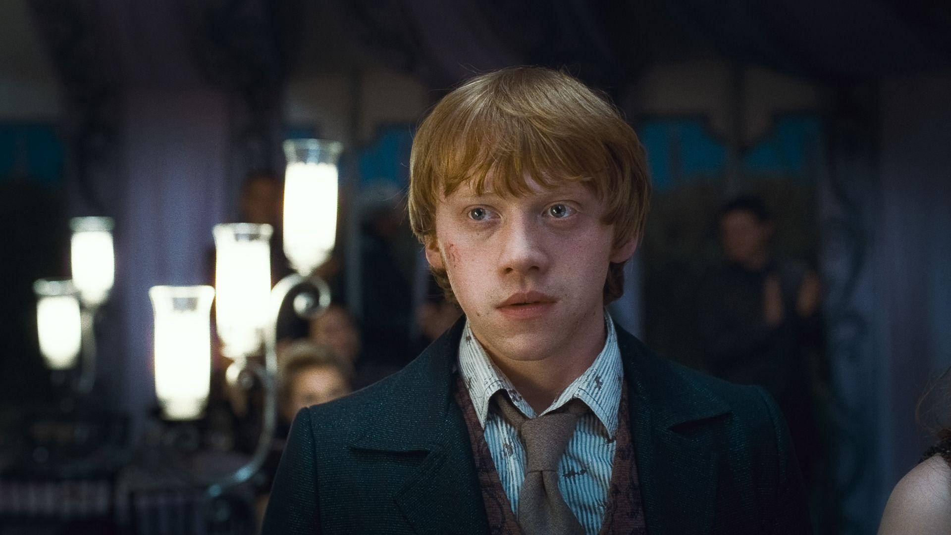 Ron Weasley In A Stylish Suit Background