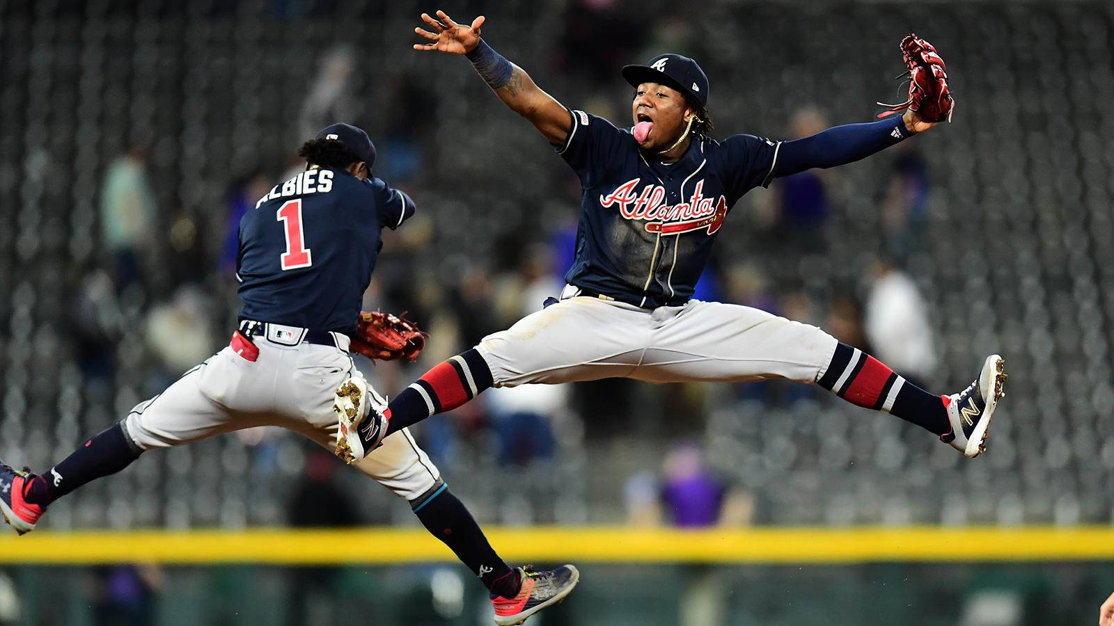 Ronald Acuna Jr. Tongue Out Background