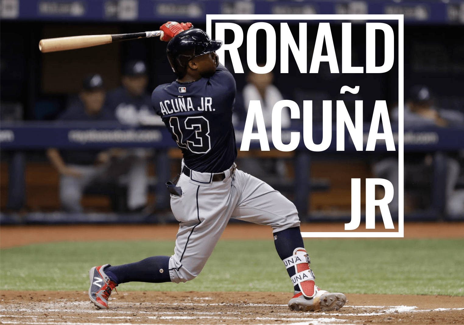 Ronald Acuna Jr. White Letters Background