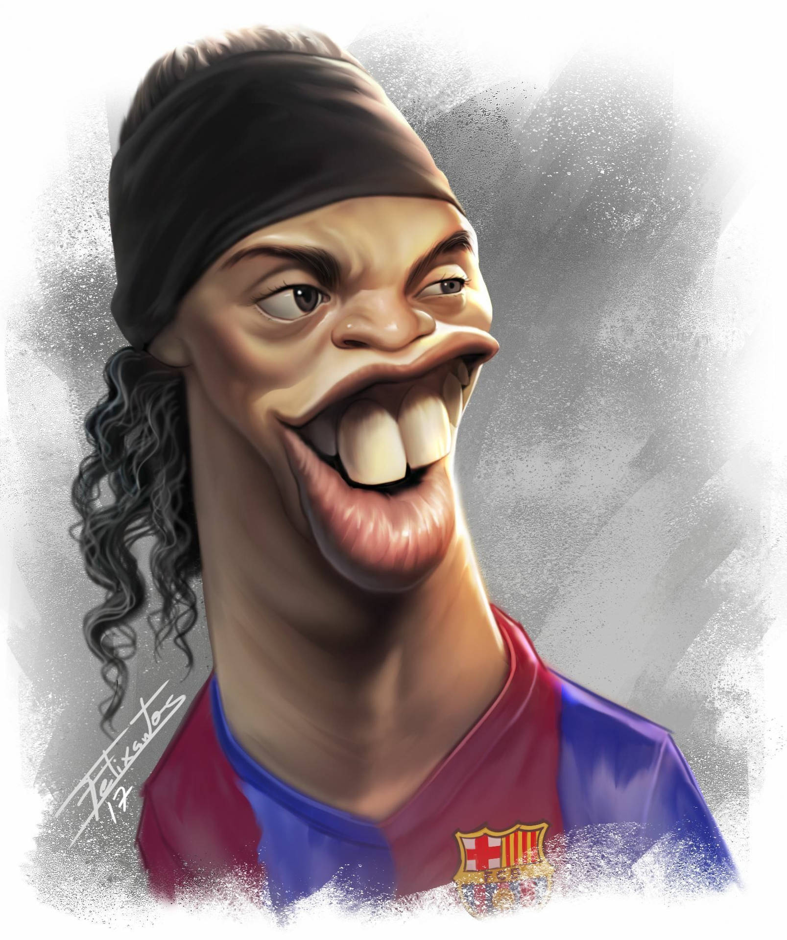 Ronaldinho Distorted Art Background
