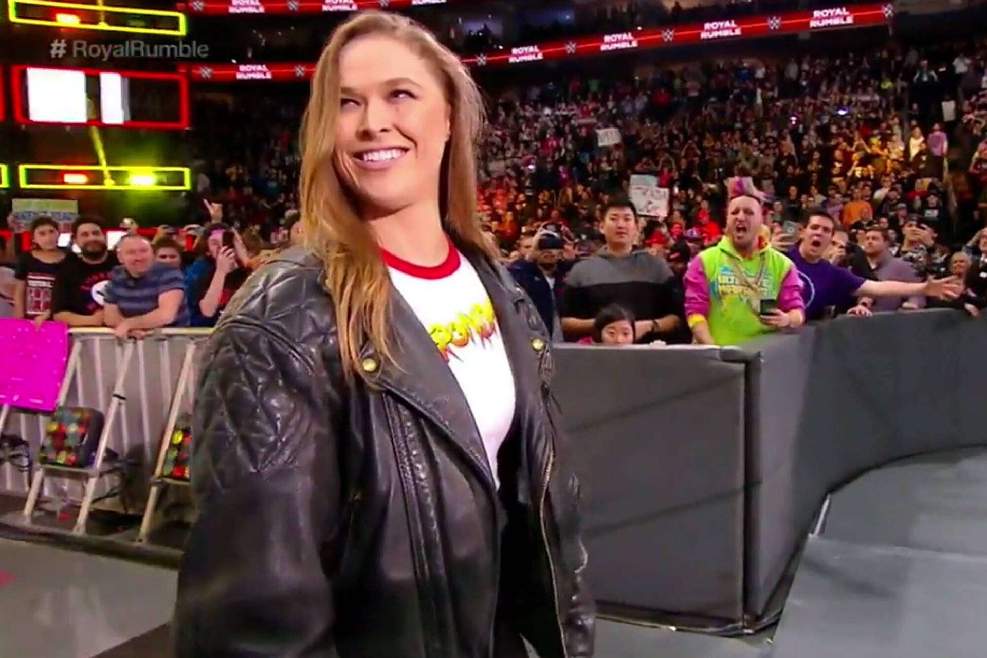 Ronda Rousey Crazy Crowd Background