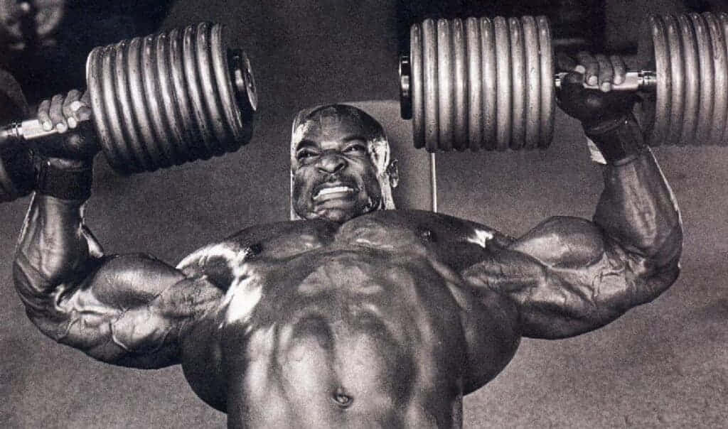 Ronnie Coleman In His Bench Press Lift Background