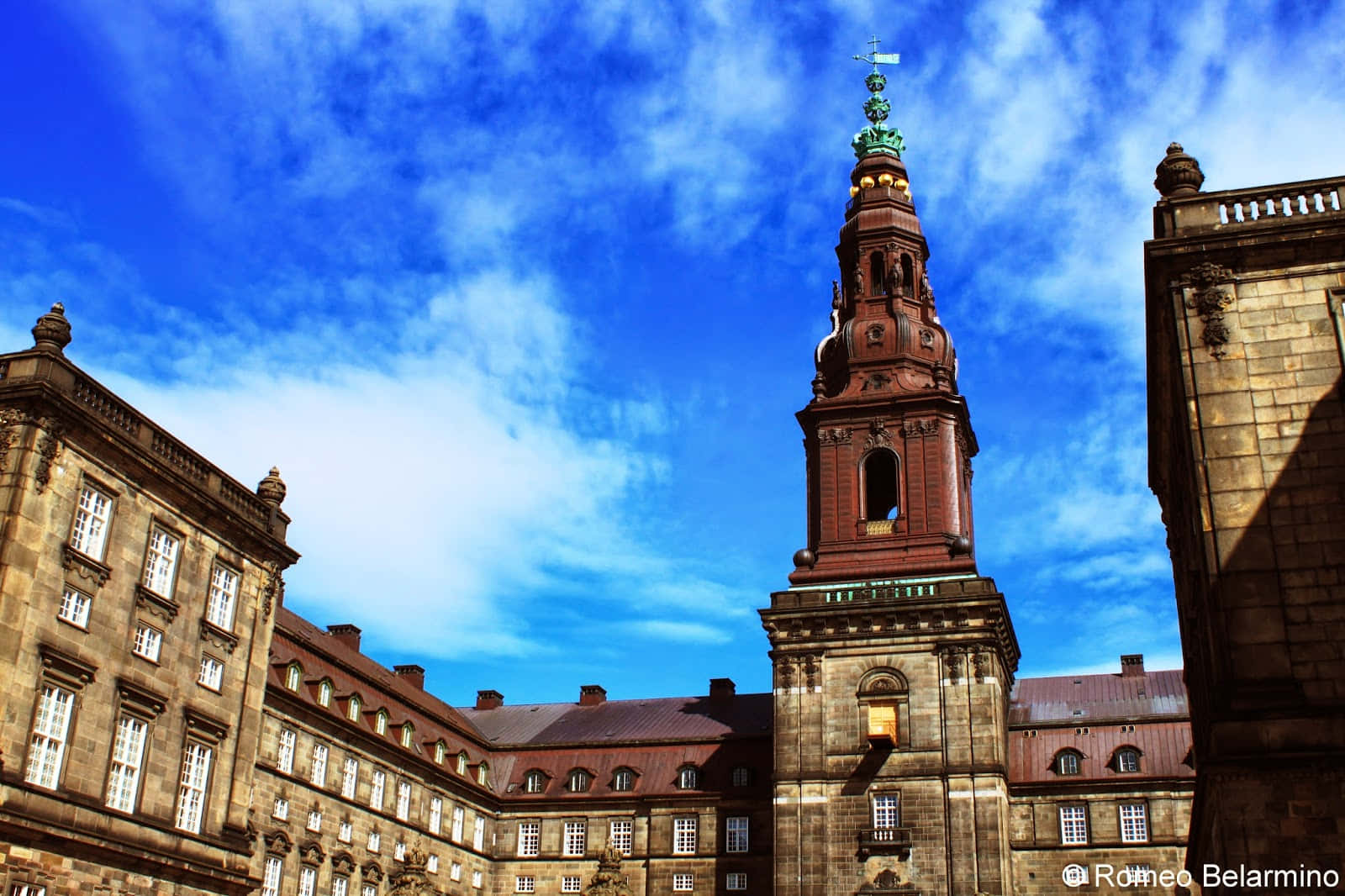 Roofing Designs In Amalienborg Palacee Background