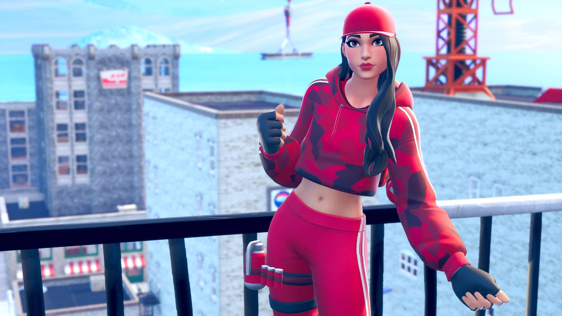 Rooftop Ruby Fortnite Photography Background