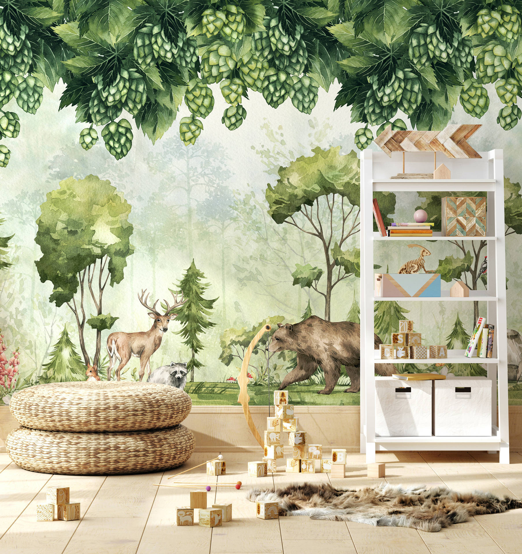 Room With Enchanted Woodland Wall Background