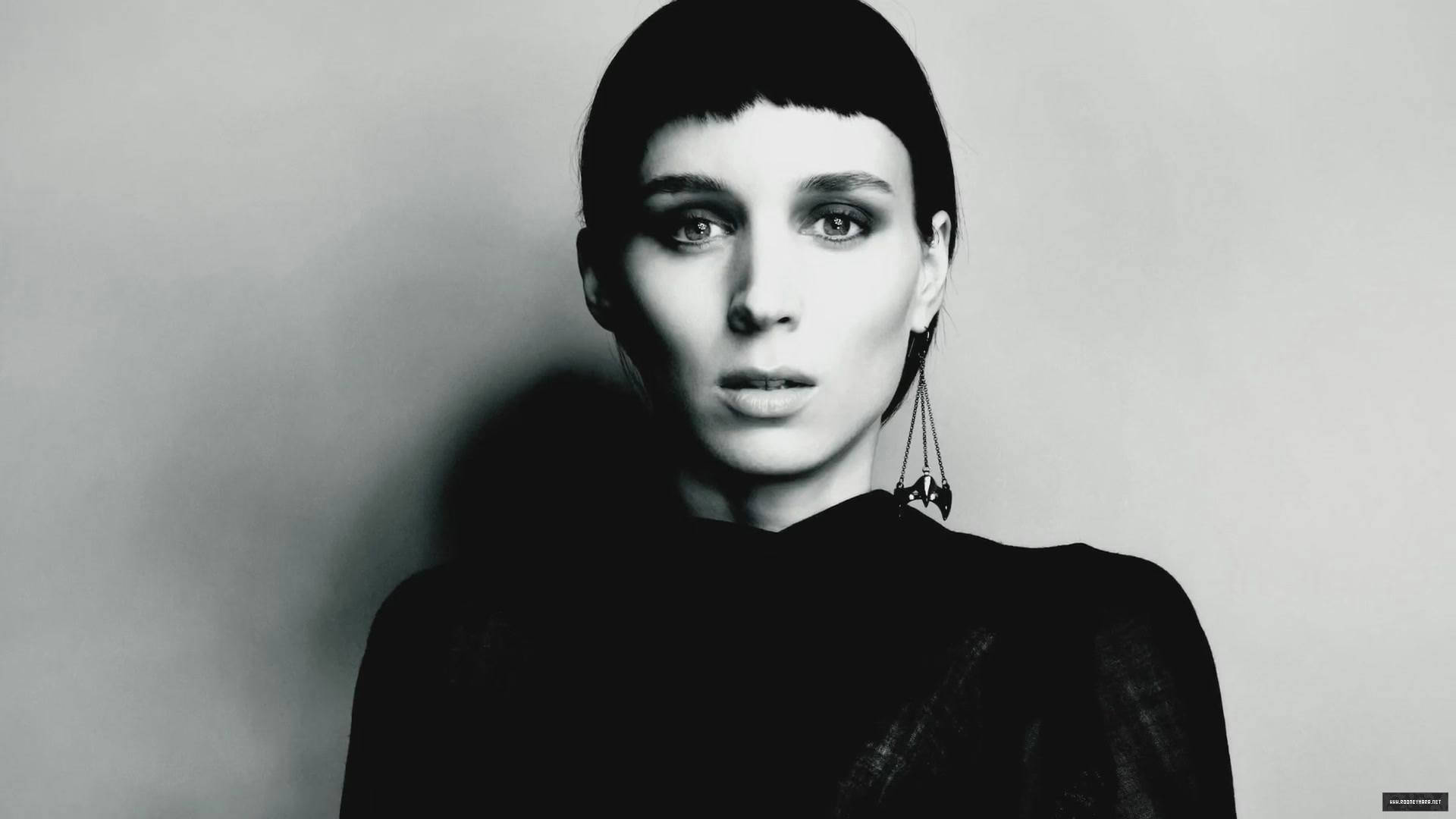 Rooney Mara Gray Scale Shot Background