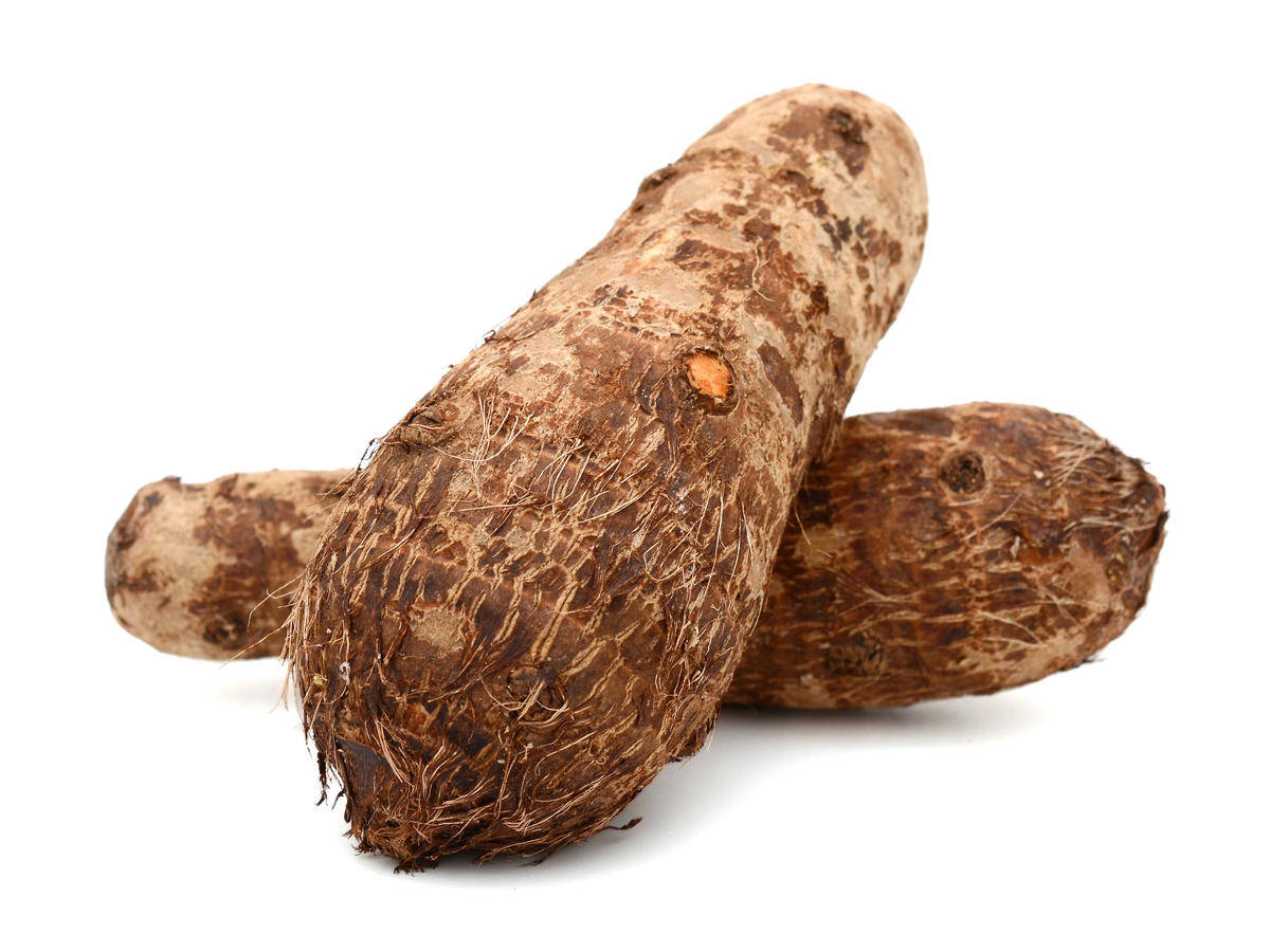 Root Crop Yam In White Background