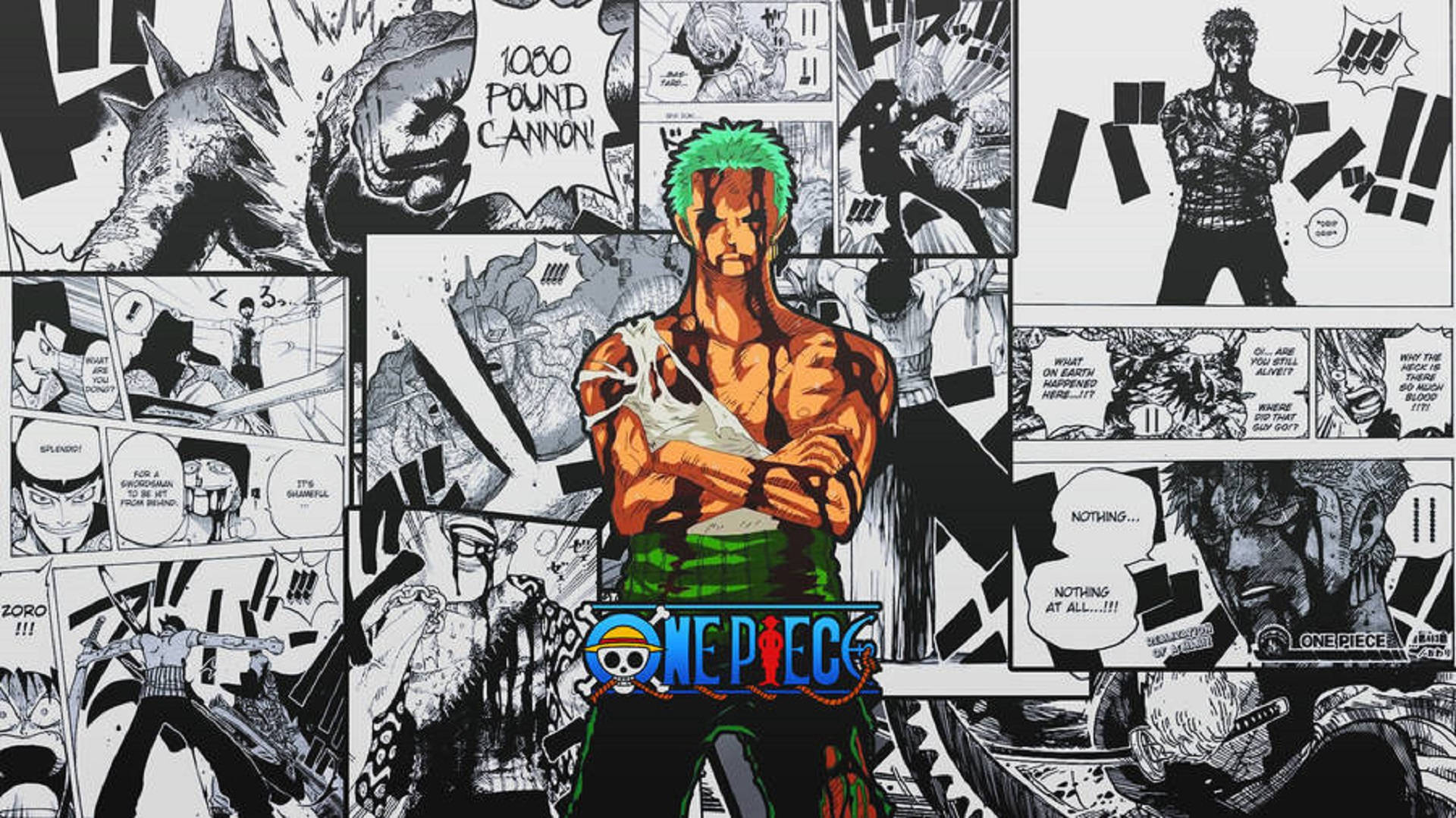 Roronoa Zoro Manga Panel Background