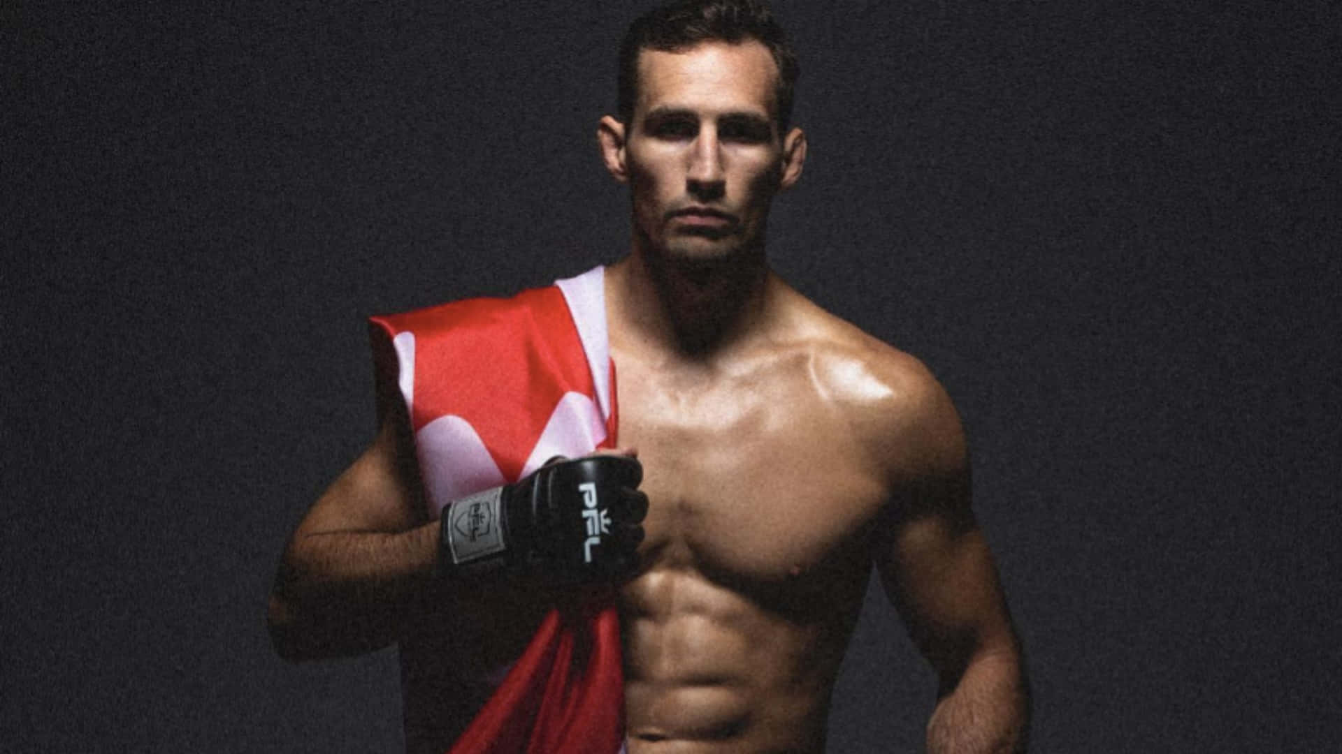 Rory Macdonald Carrying Canadian Flag Background