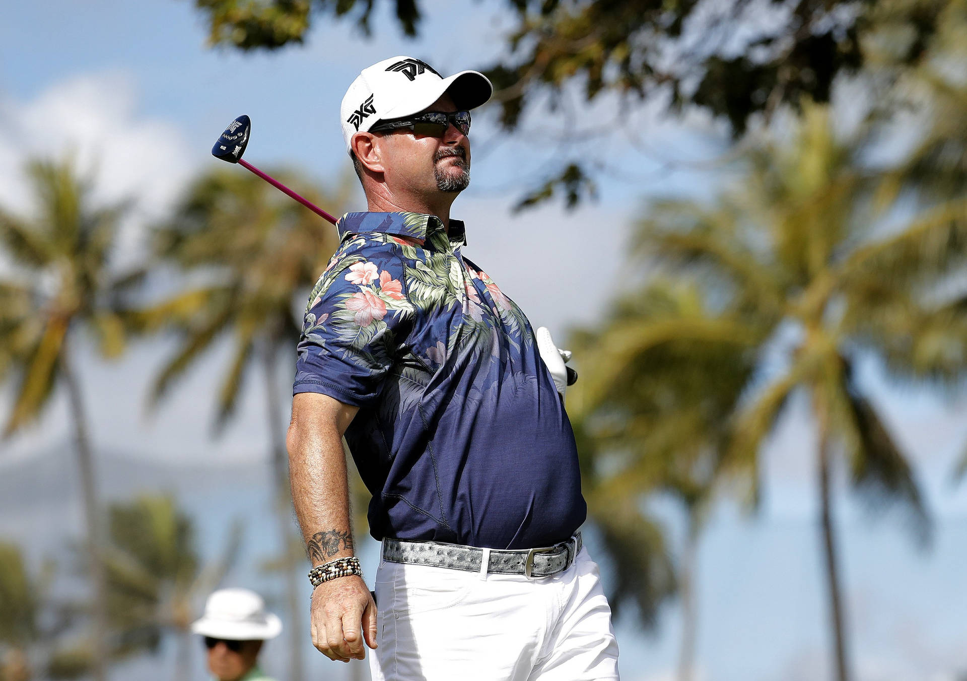 Rory Sabbatini With Palm Trees Background