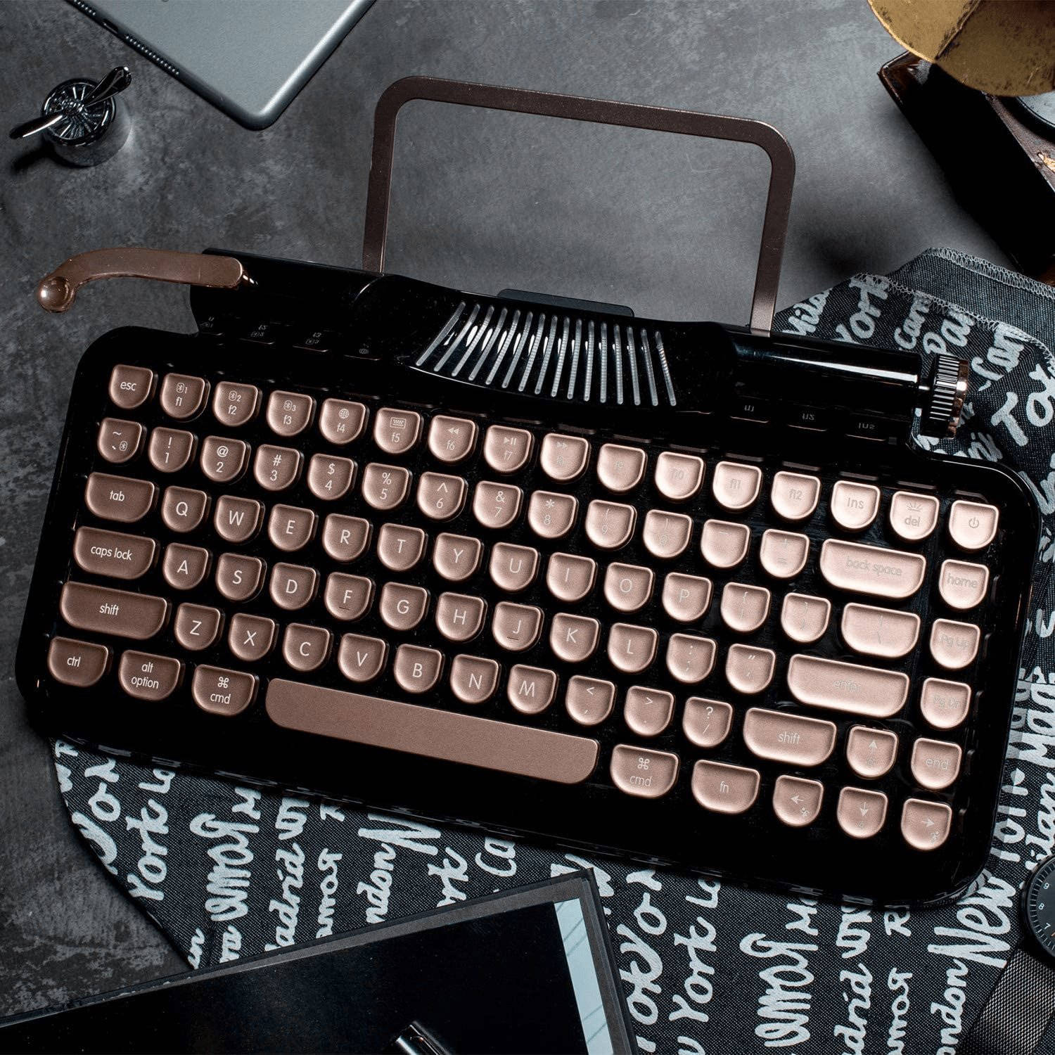 Rose Gold Aesthetic Keyboard Typewriter