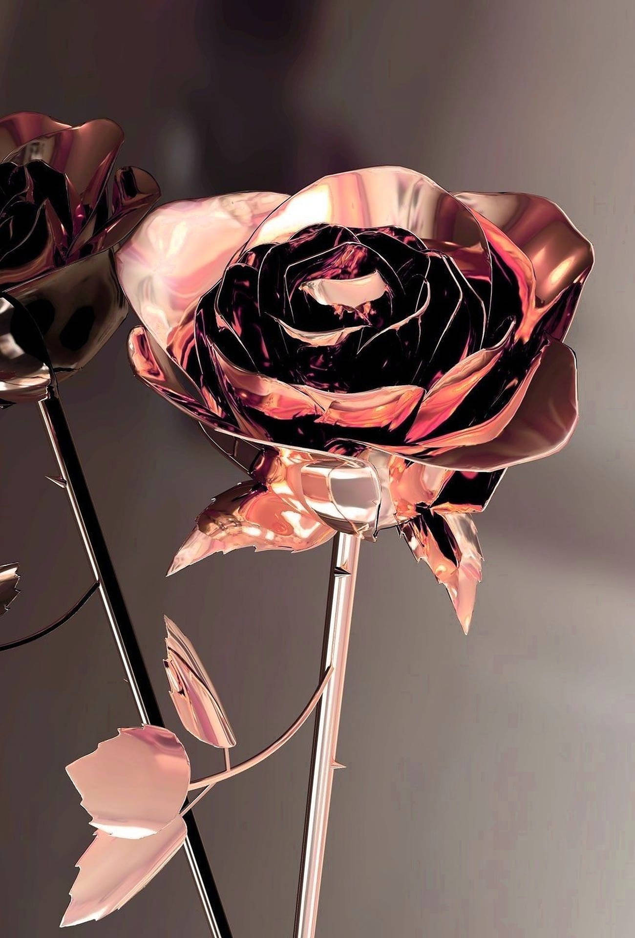Rose Gold Aesthetic Metal Photography Background