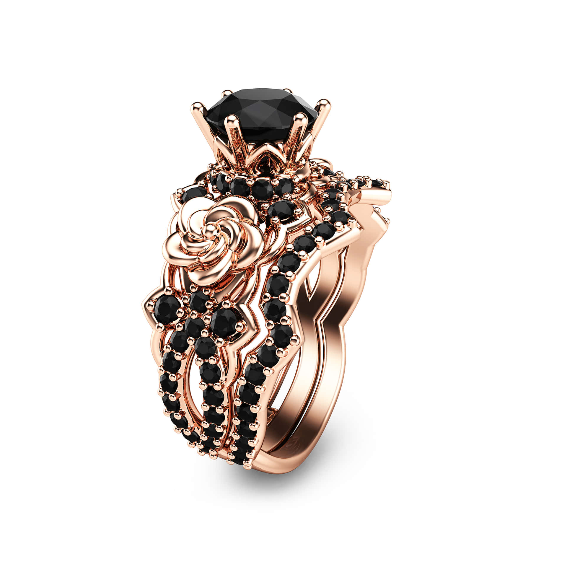 Rose Gold And Black: A Chic And Shiny Color Combination Background