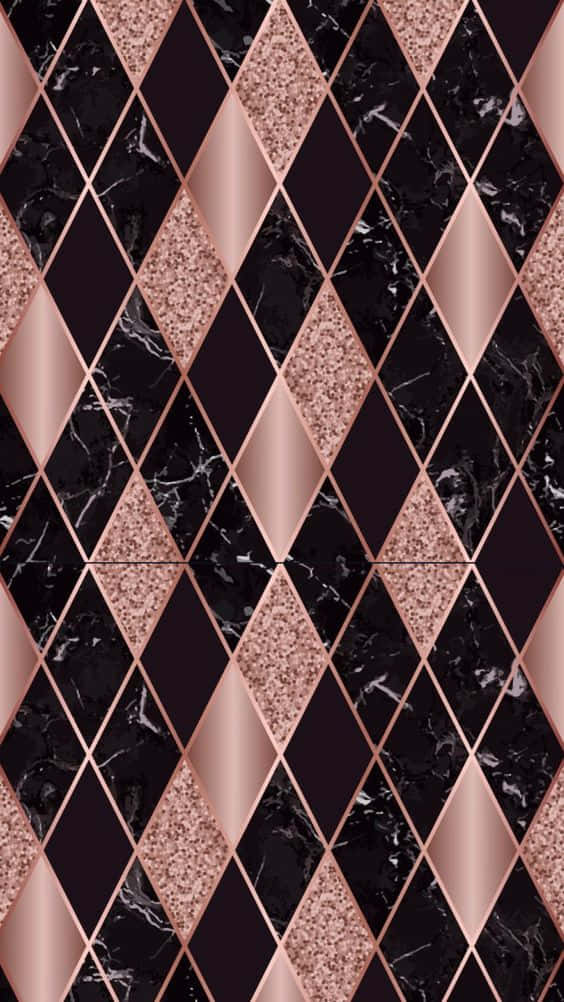 Rose Gold And Black In Perfect Harmony Background