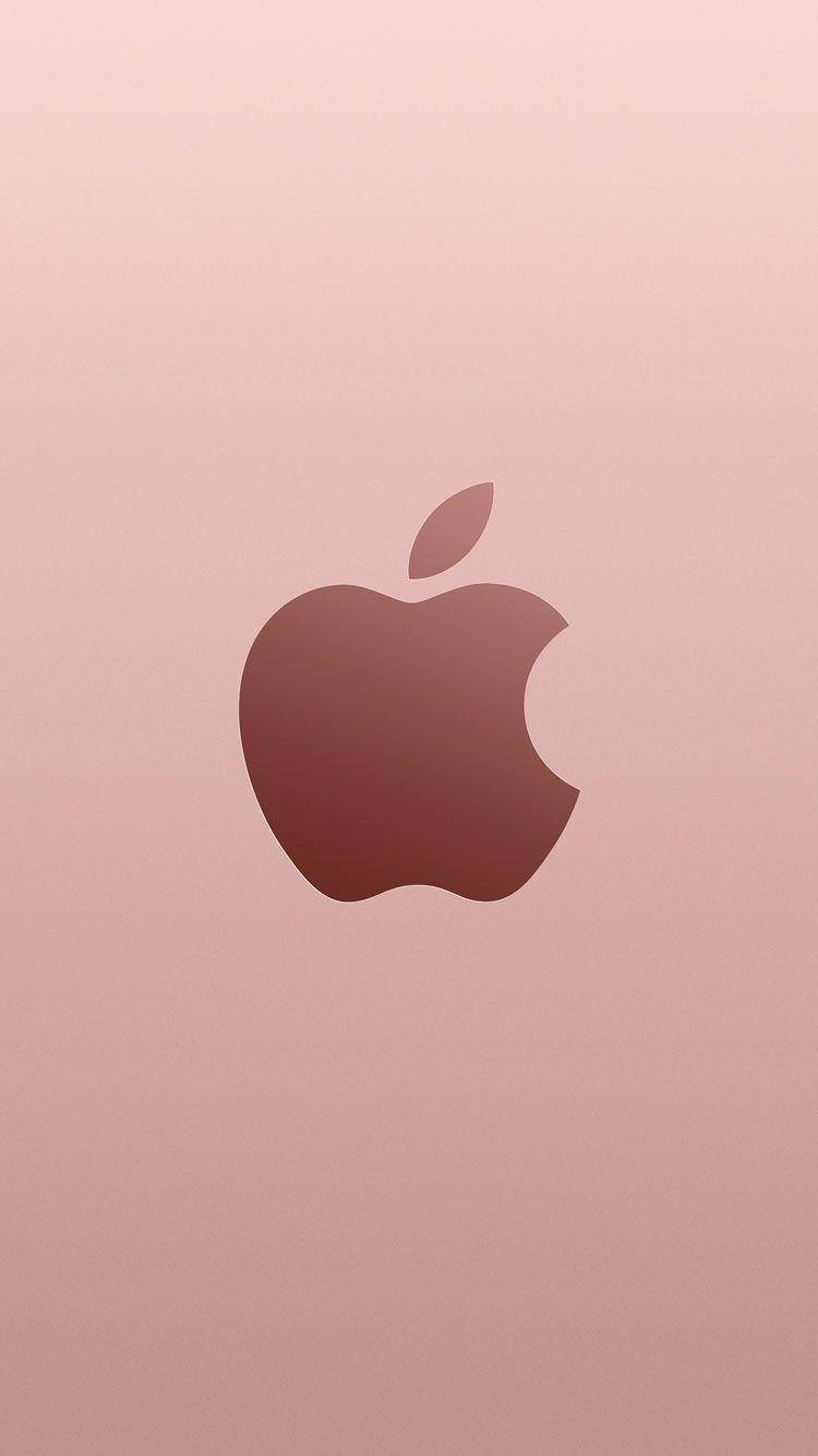 Rose Gold Apple Logo Iphone Se Background