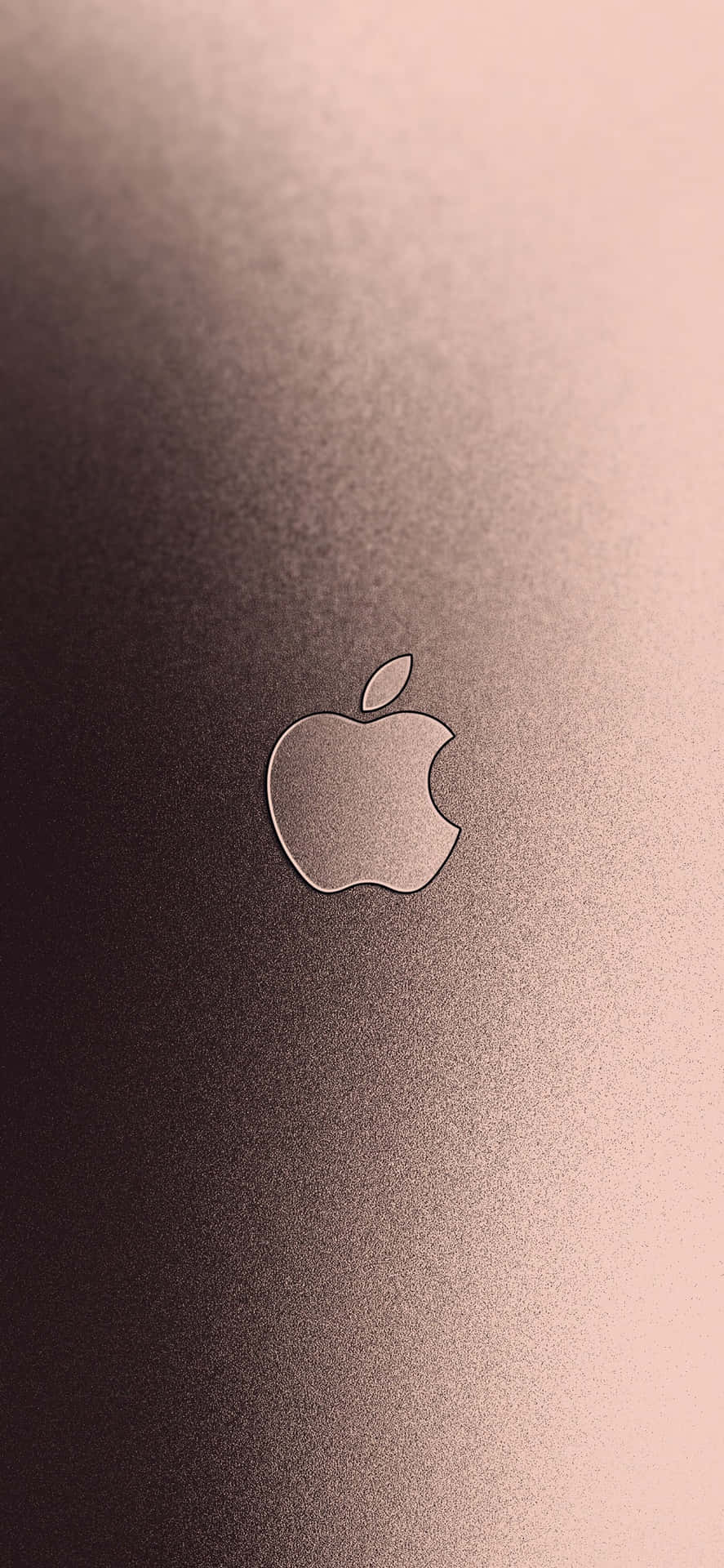 Rose Gold Apple With Black Shadow Background