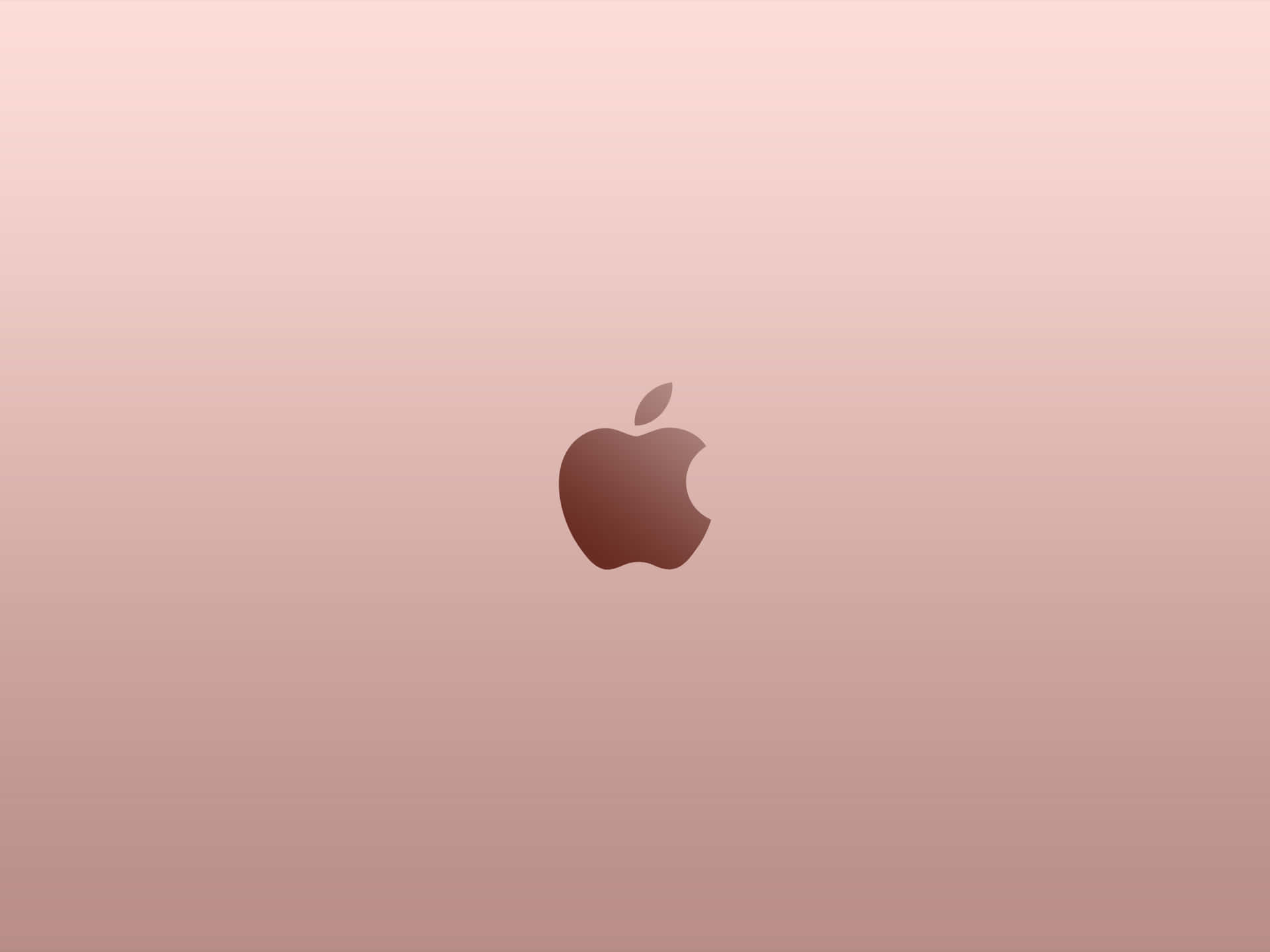 Rose Gold Apple With Dark Maroon Logo Background