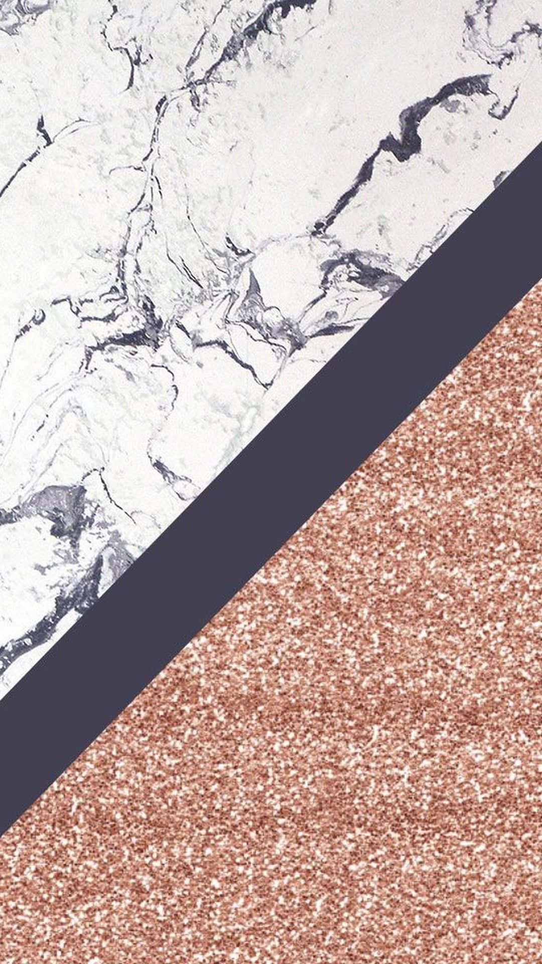 Rose Gold Black Marble Divider Background