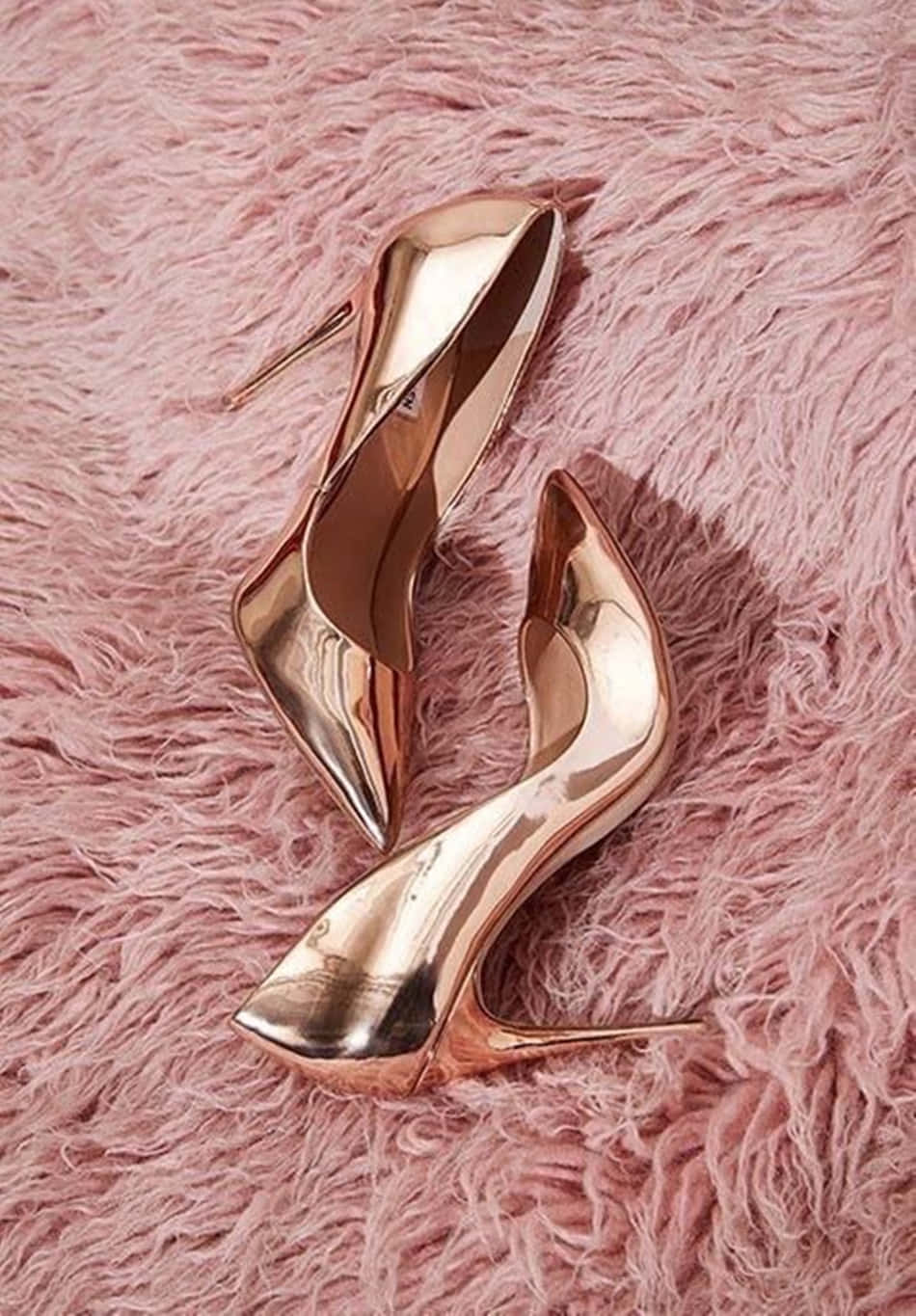 Rose Gold Color Heels Background
