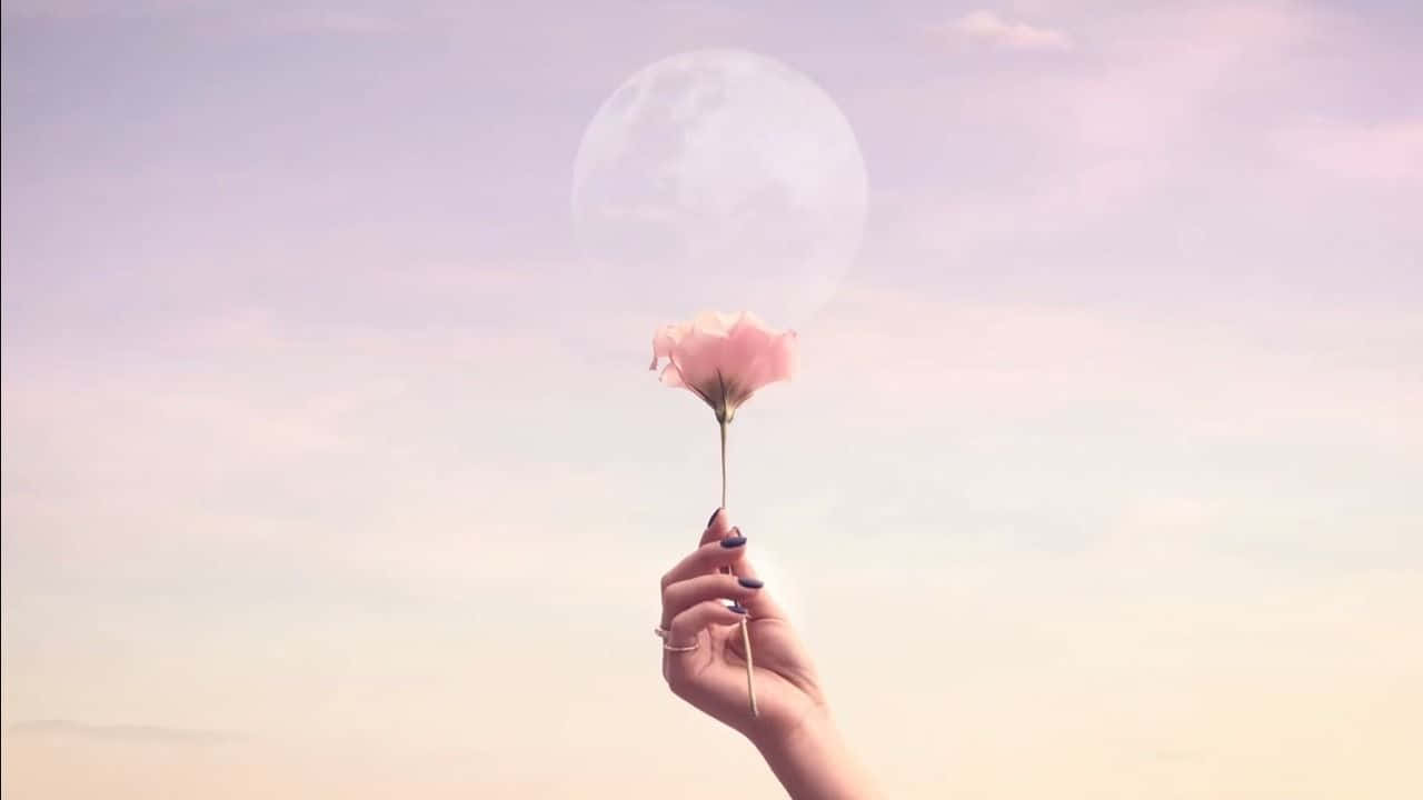 Rose Gold Flower Laptop