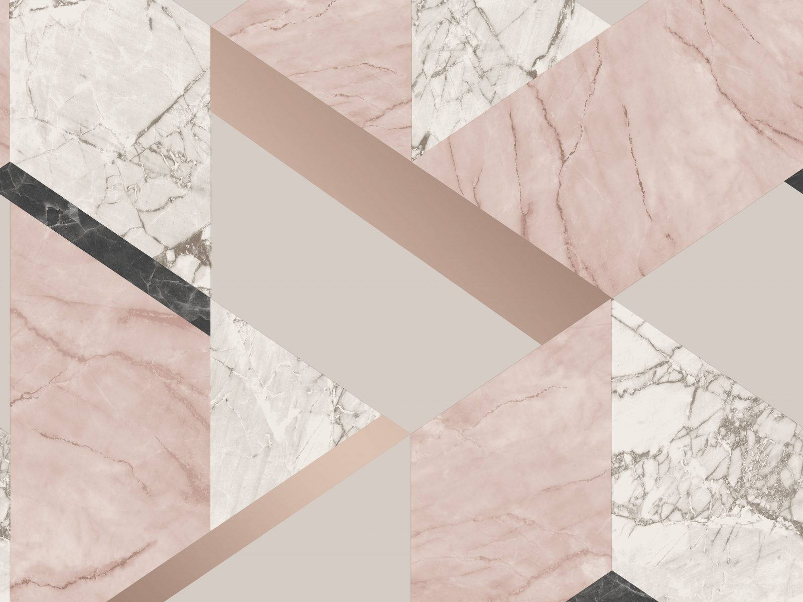 Rose Gold Geometric Marble Pattern Background