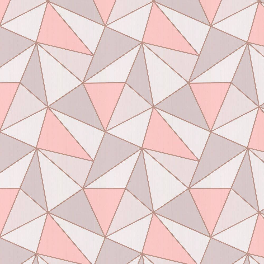 Rose Gold Geometric Pattern Background