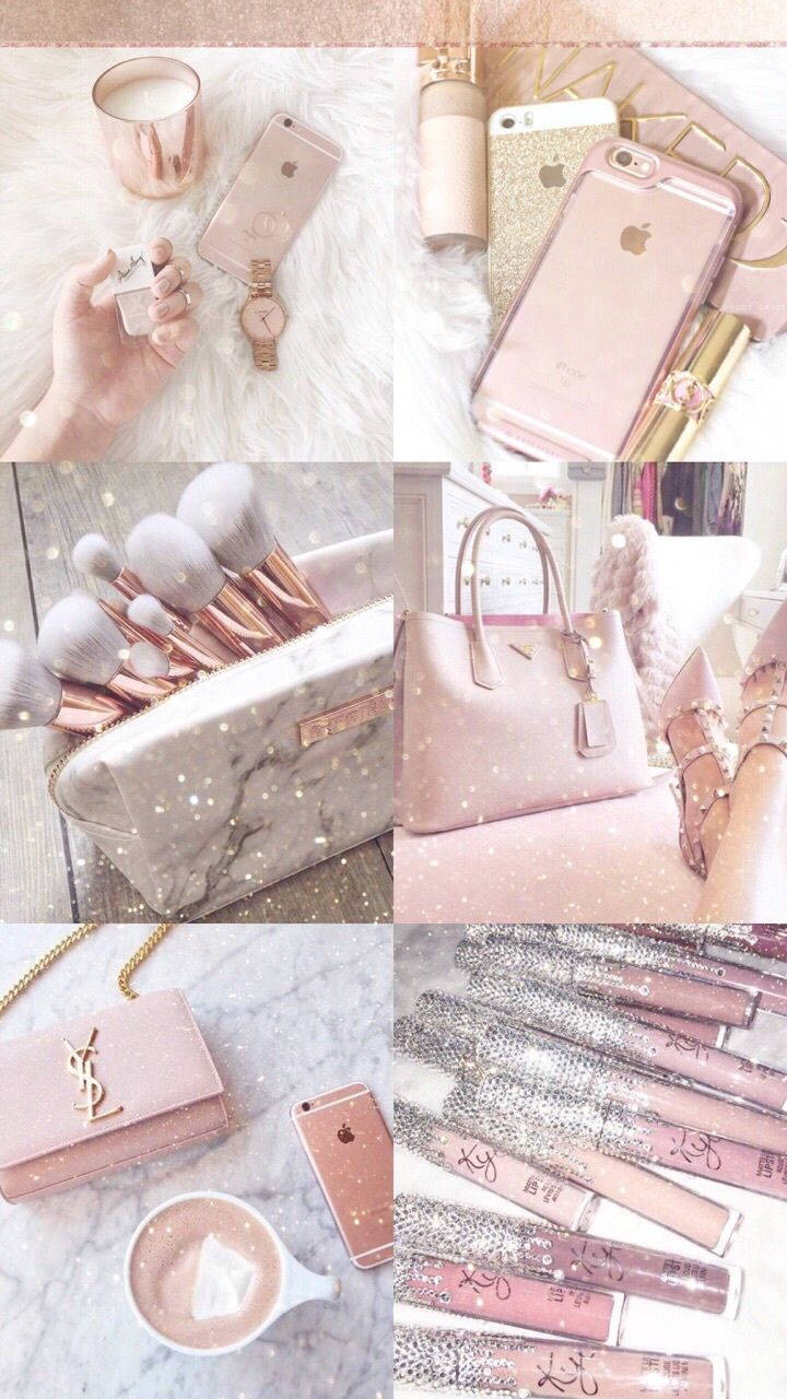 Rose Gold Girly Lock Screen Iphone Background