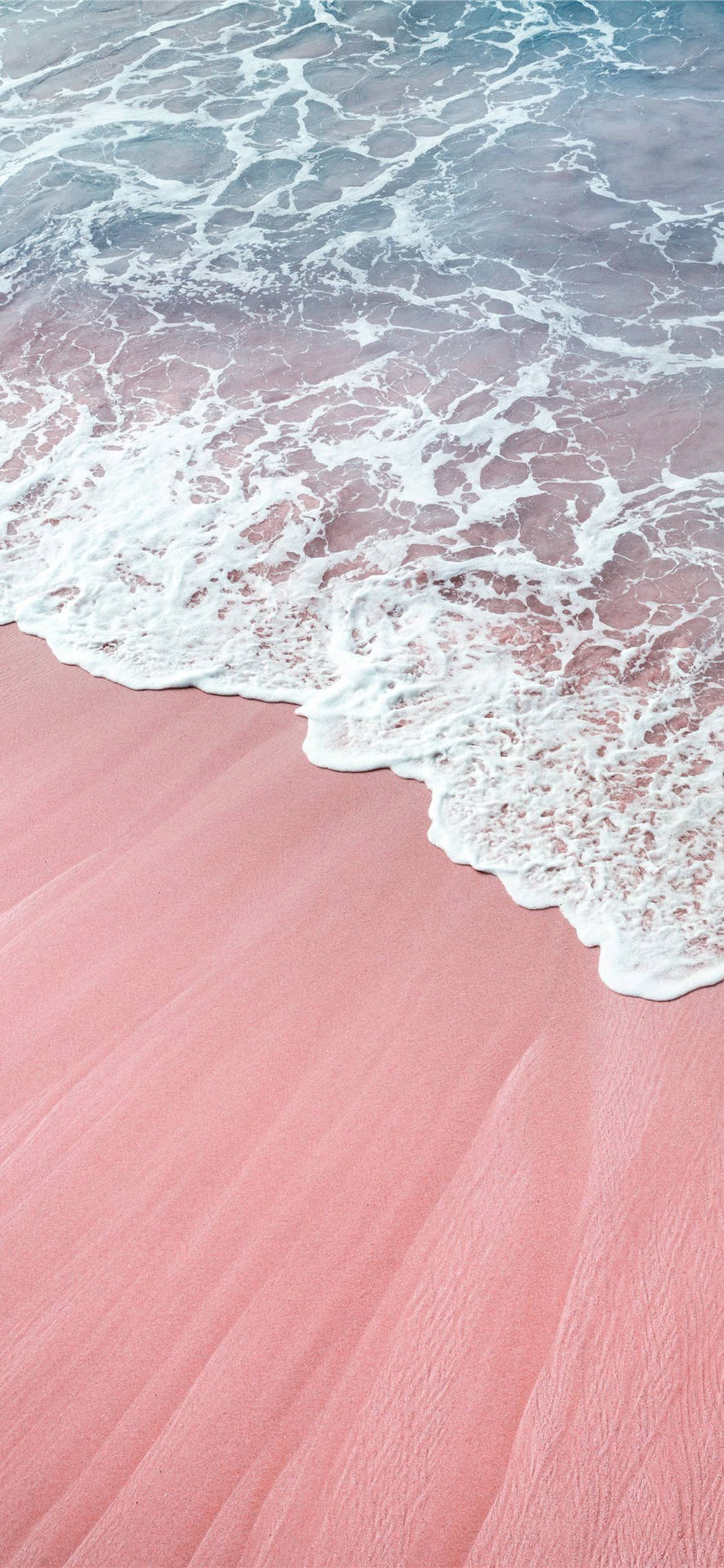 Rose Gold Ipad Beach With Crystal Water Background