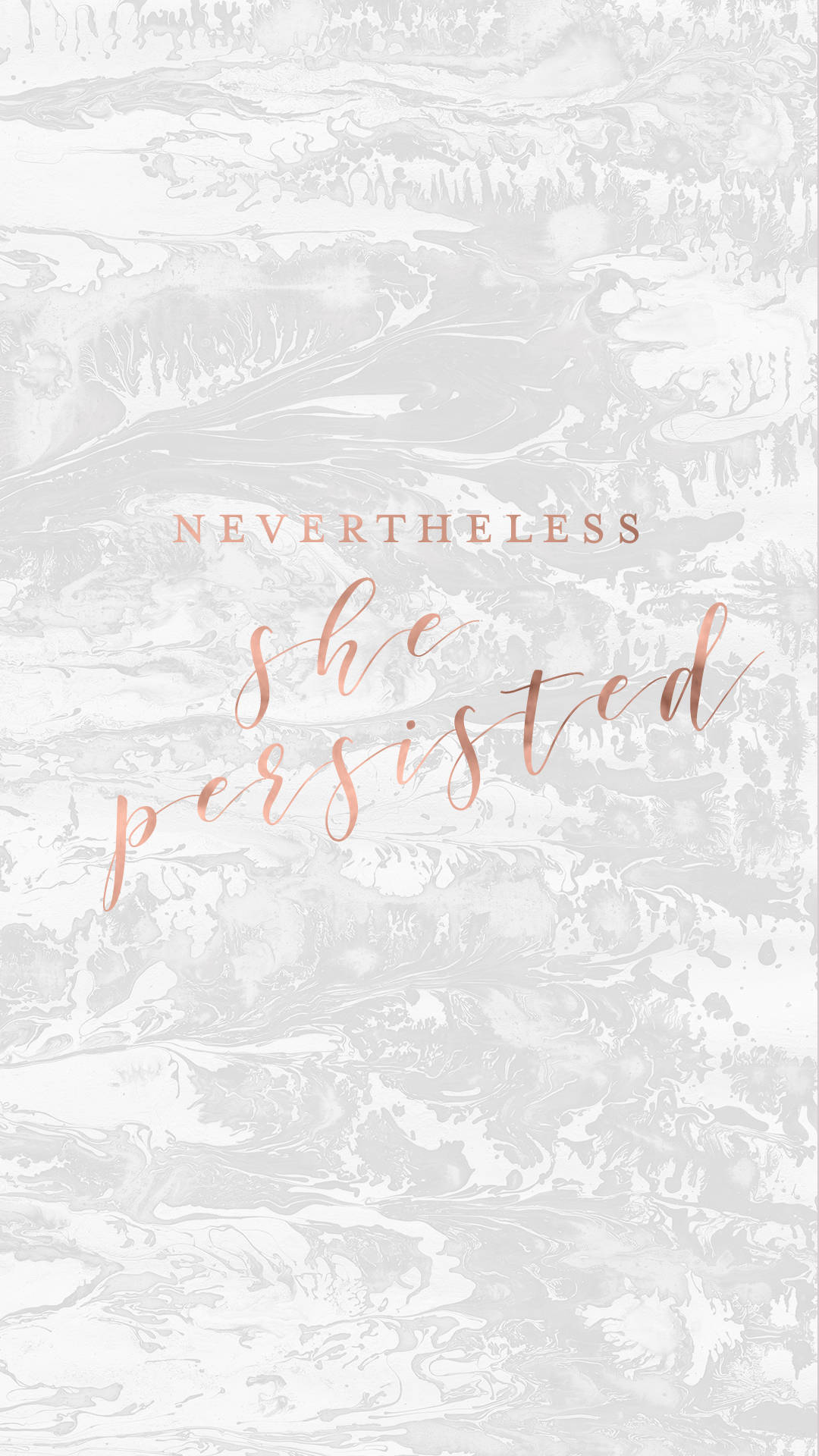 Rose Gold Ipad Featuring 'nonetheless, She Persisted' Motto Background
