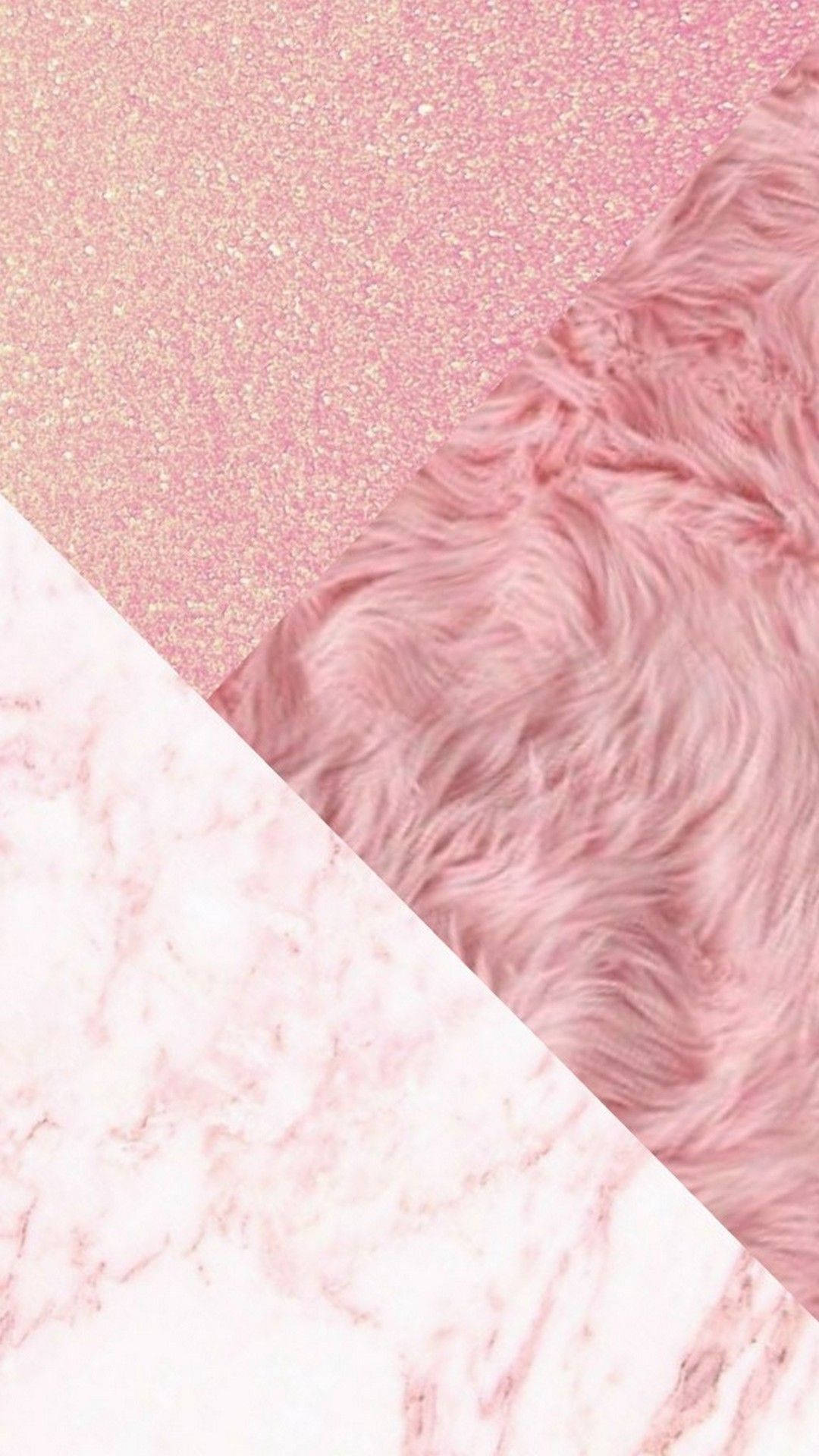 Rose Gold Ipad Glitter Fur Marble Background